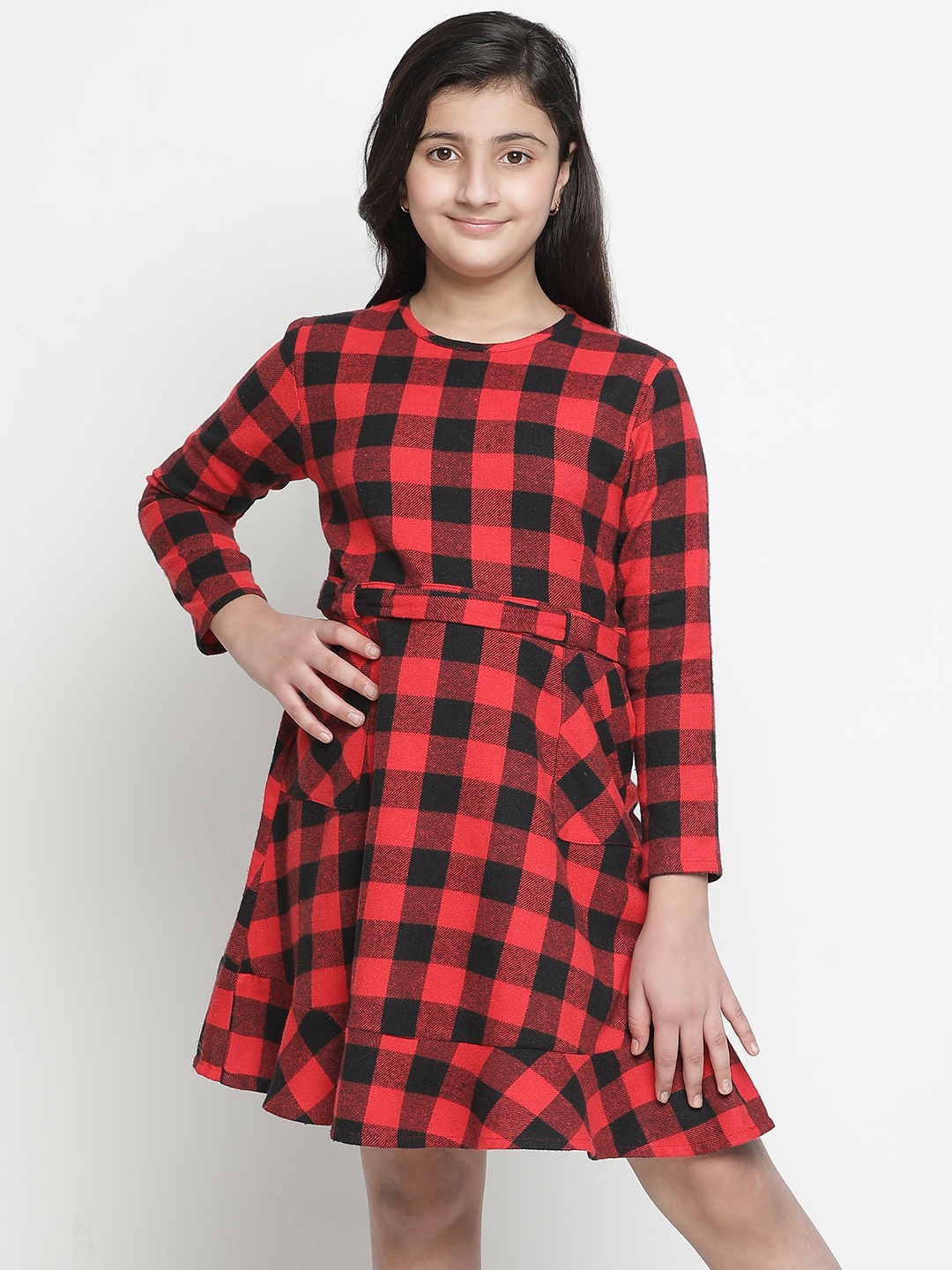 

Oxolloxo Red Checked Dress