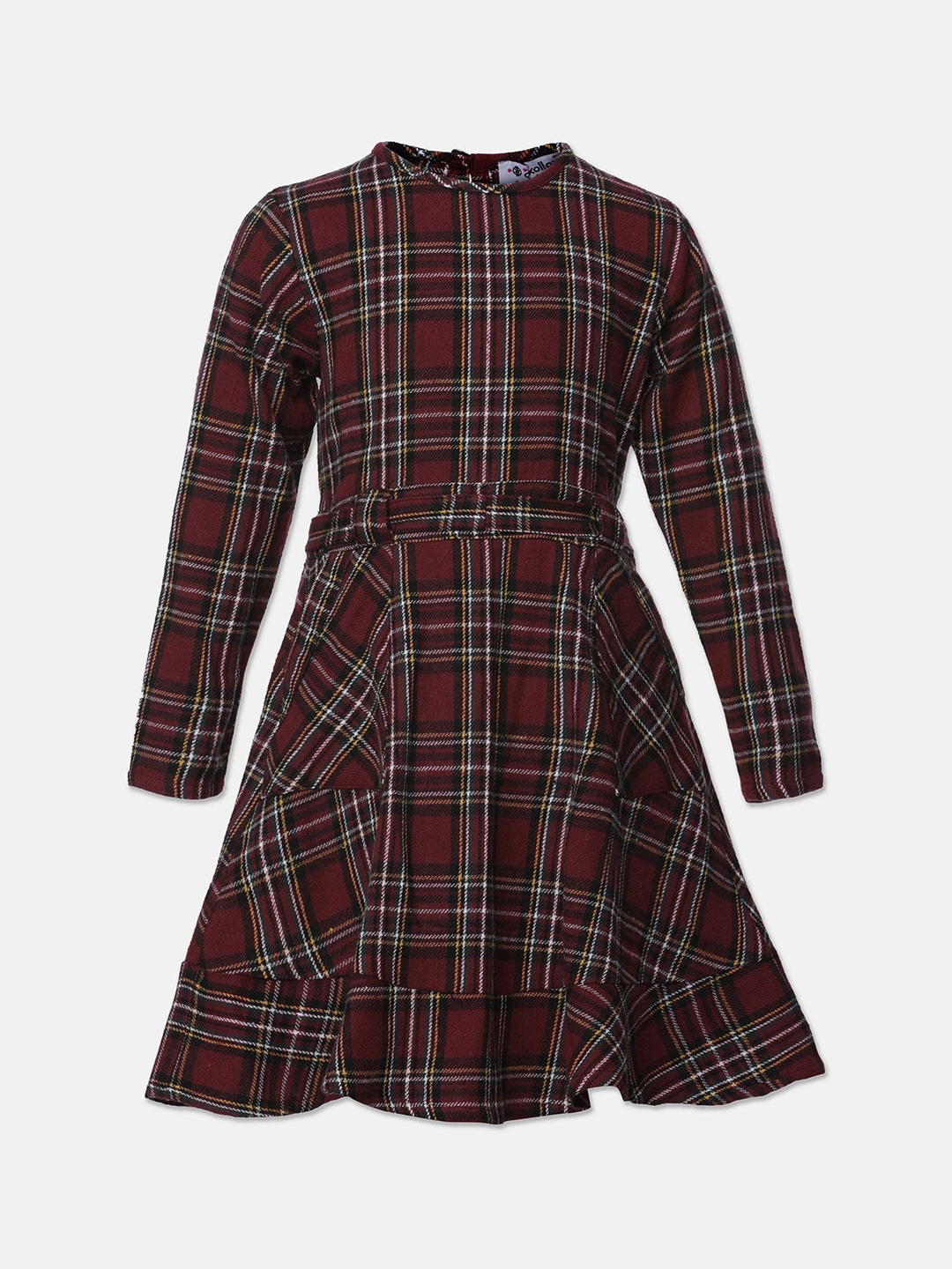 

Oxolloxo Maroon Checked Dress