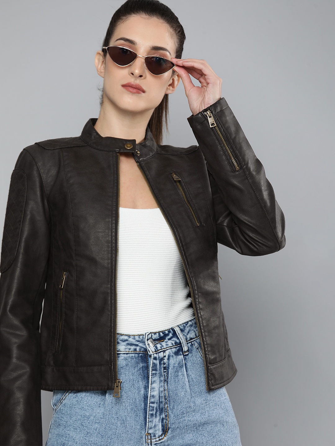 

Levis Women Brown Solid Sporty Jacket