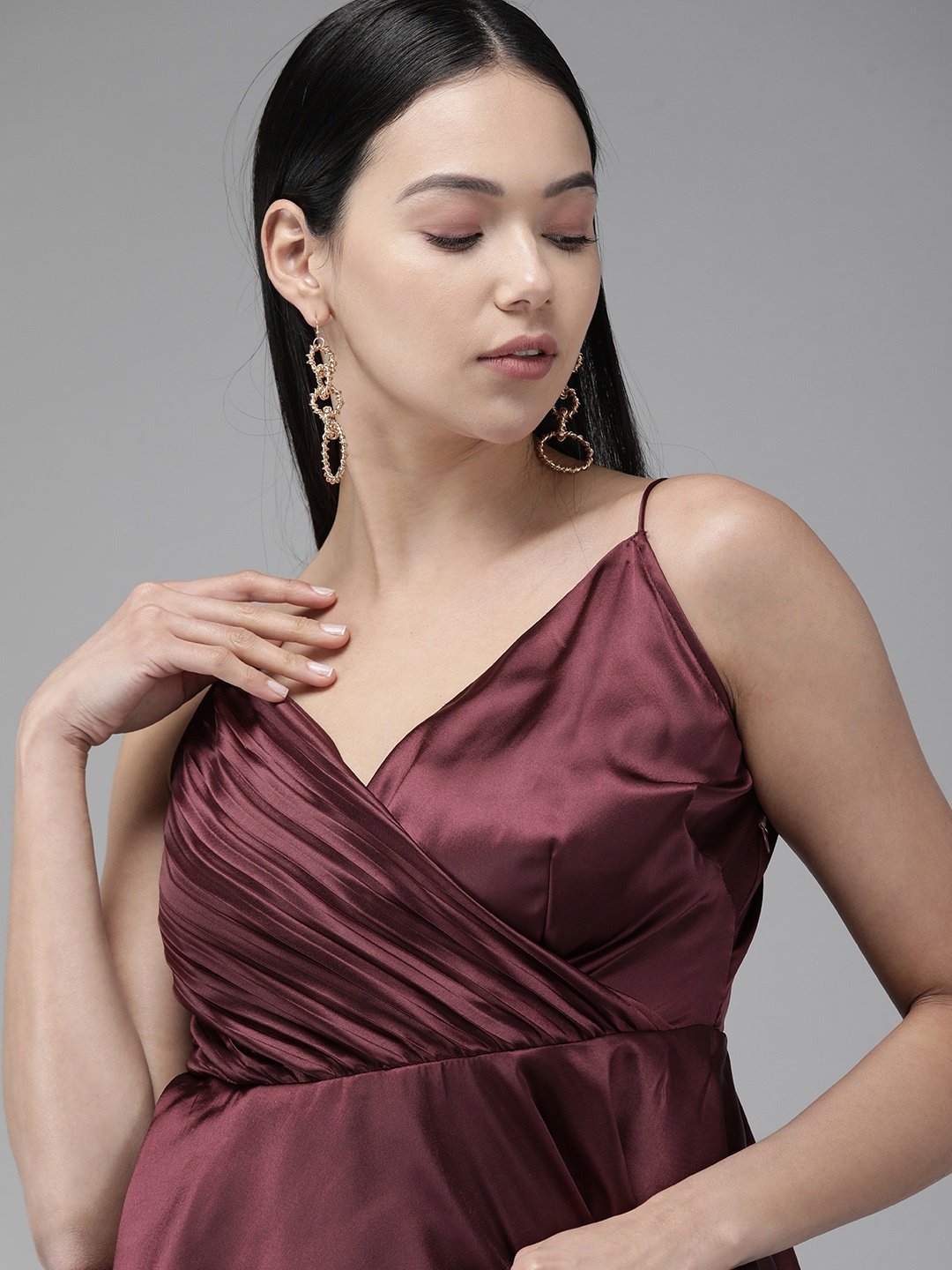 

MISH Maroon Wrap Top