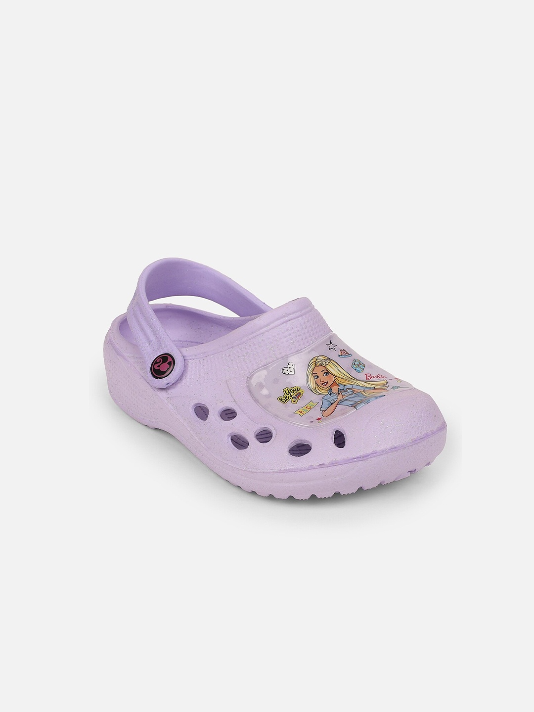 

Kids Ville Girls Purple & Blue Barbie Printed Rubber Clogs
