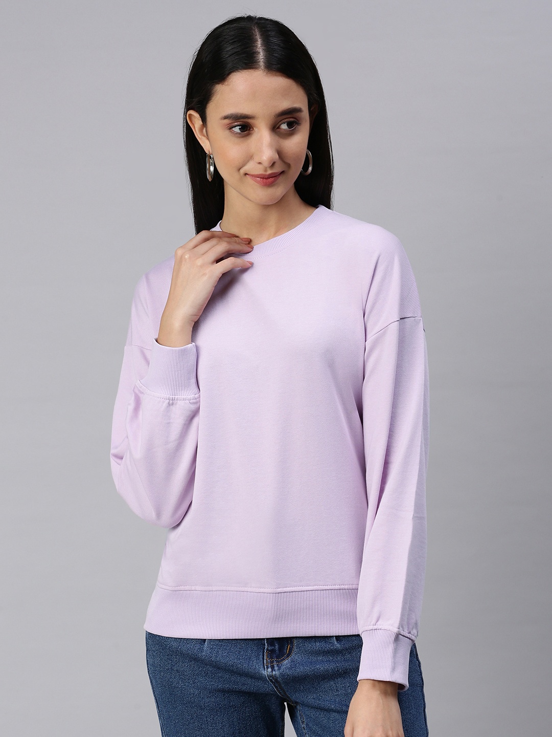 

abof Women Lavender Sweatshirt