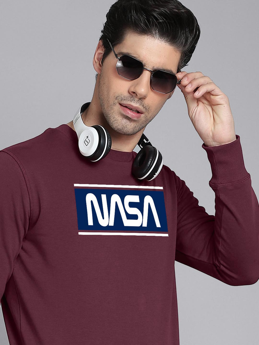 

Free Authority Men Red Nasa Printed Sweatshirt