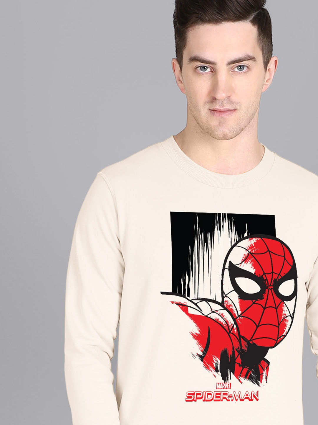 

Free Authority Men Spiderman Printed Sweatshirt, White