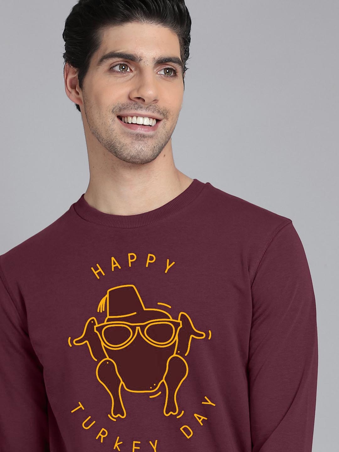 

Free Authority Men Burgundy Friends Printed Sweatshirt