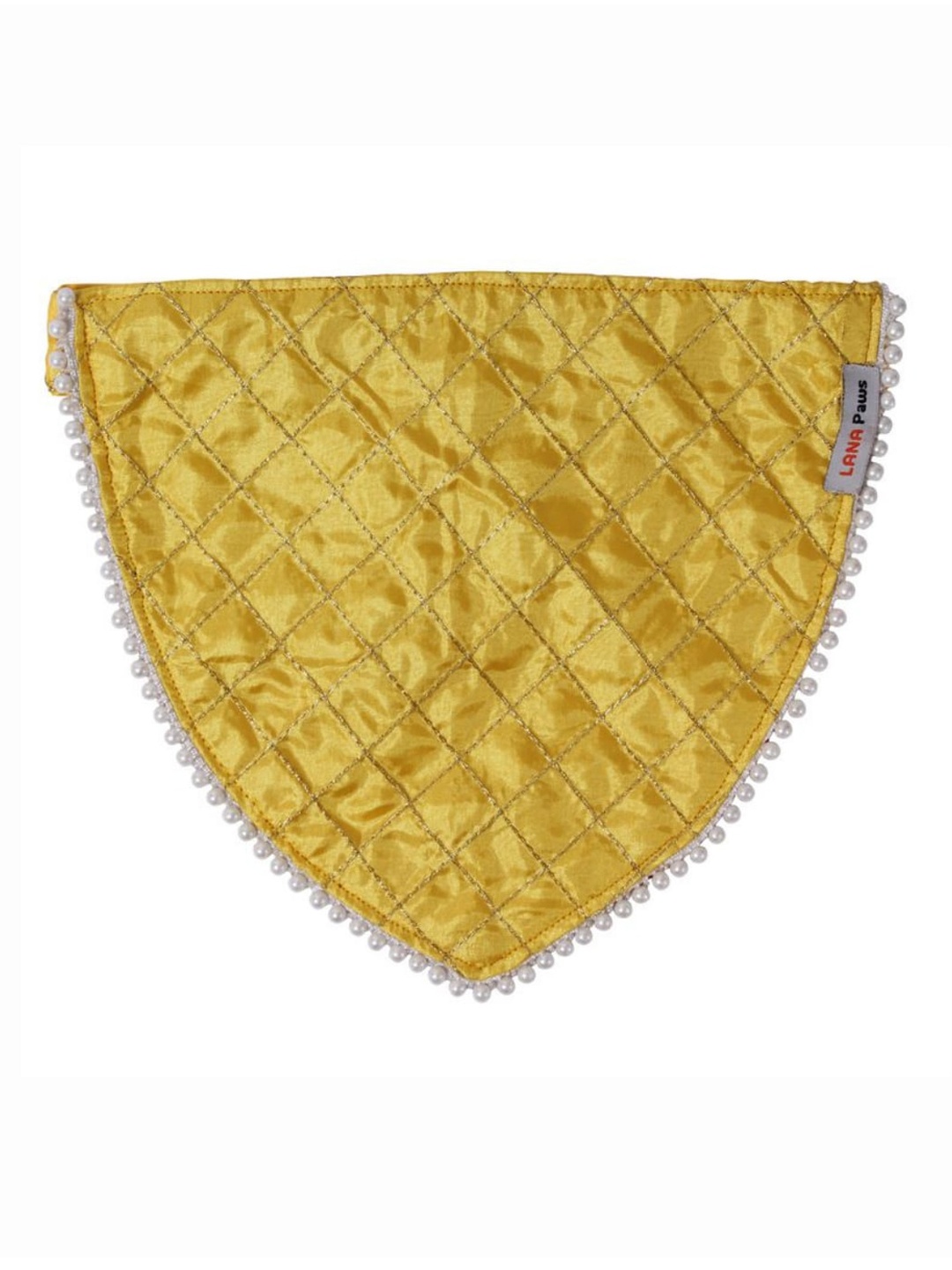 

LANA PAWS Yellow Textured Cotton Dog Bandana