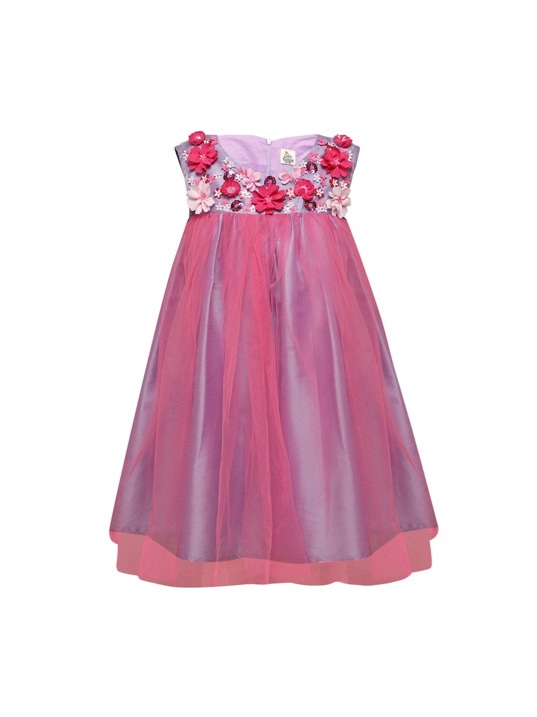 

A Little Fable Purple & Pink Floral A-Line Dress