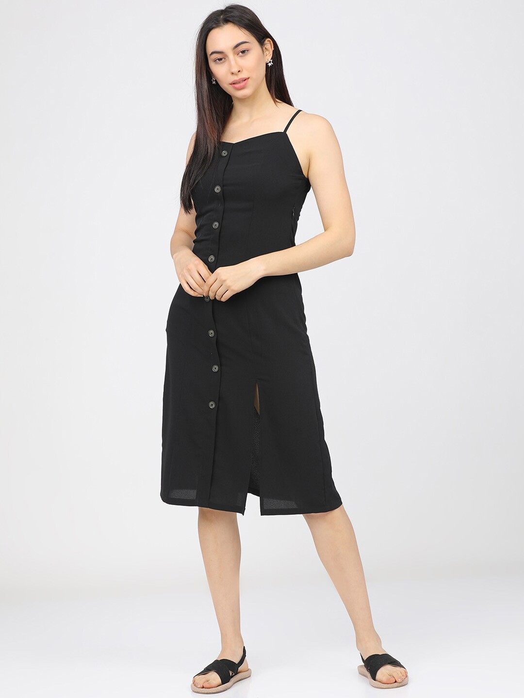 

Tokyo Talkies Black A-Line Dress