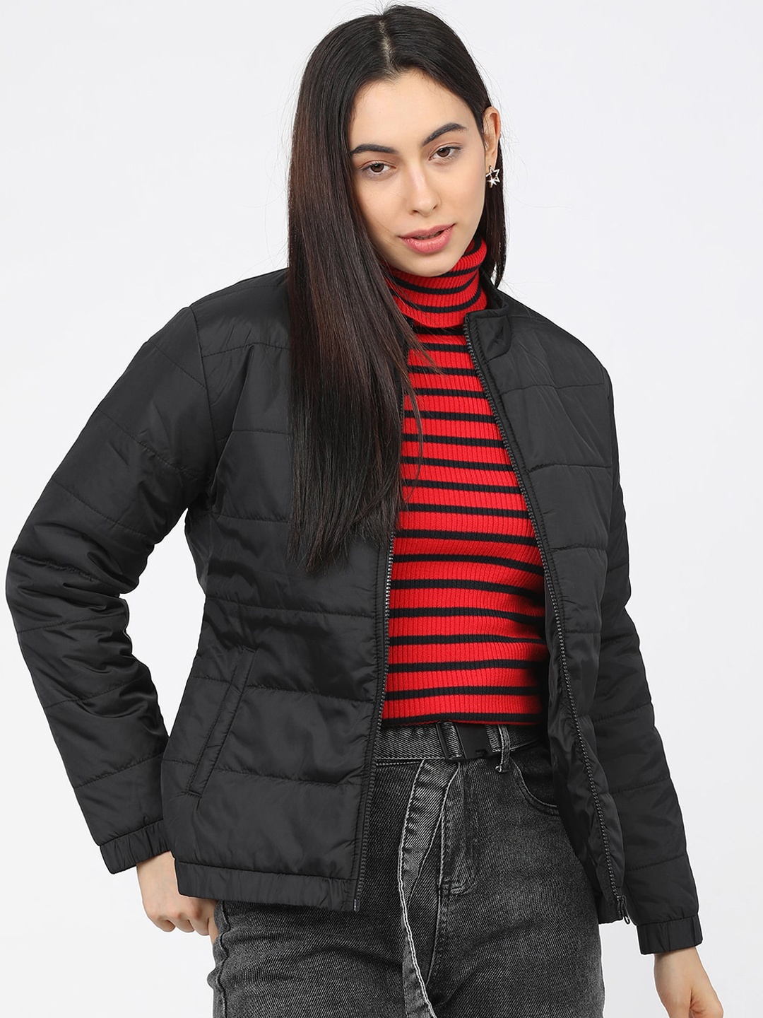 

Tokyo Talkies Women Black Puffer Jacket