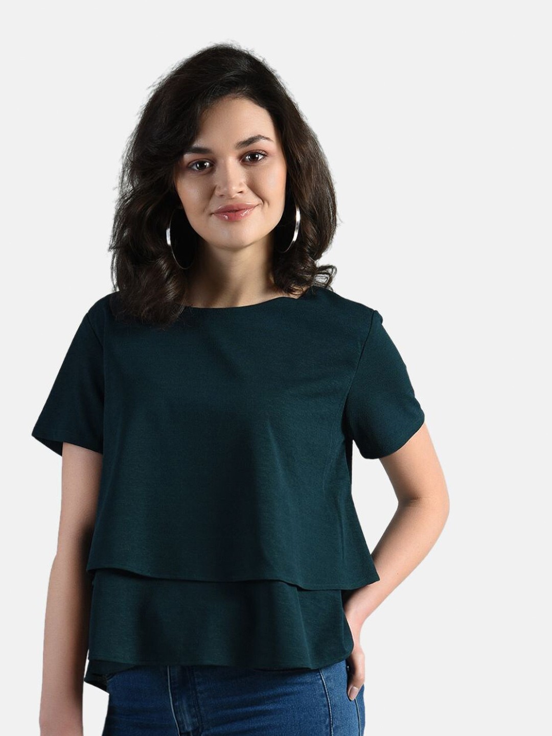 

AARA Green Layered Regular Top