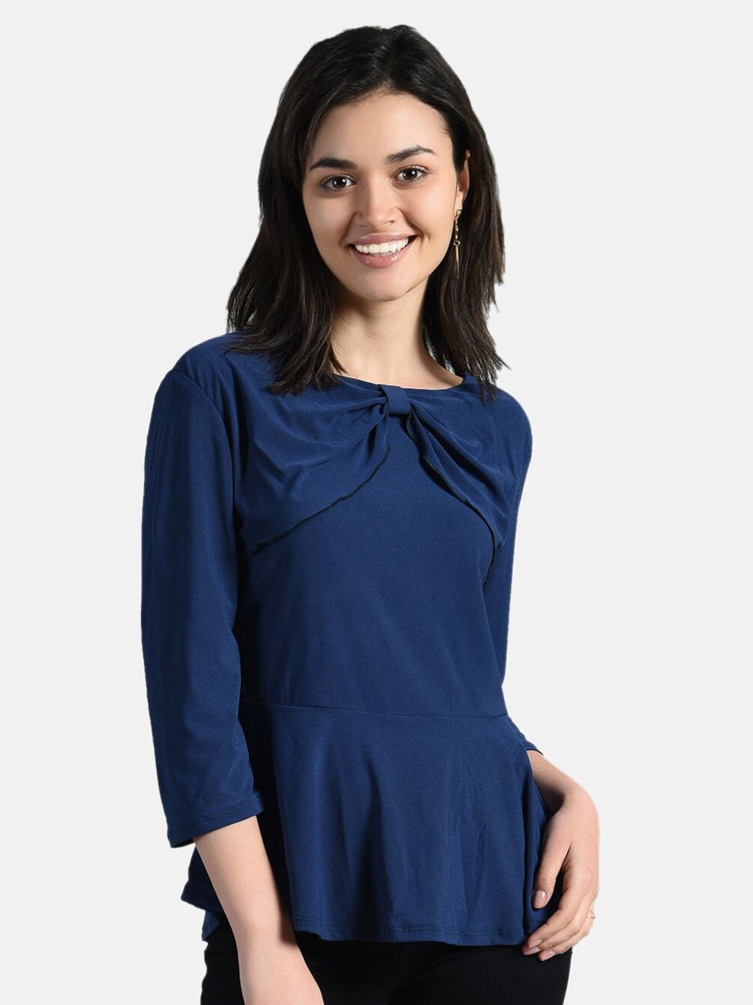 

AARA Blue Peplum Top