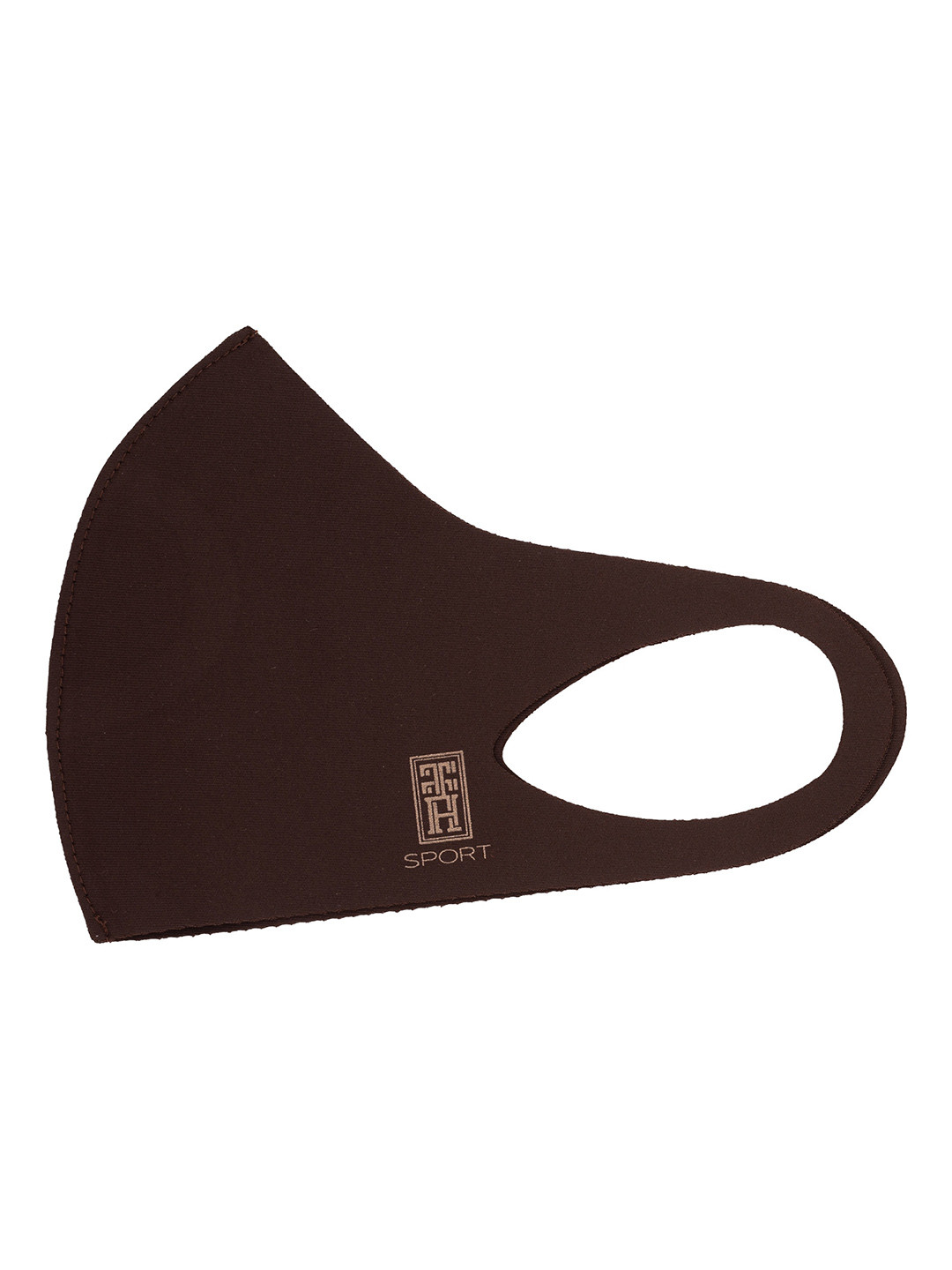 

The Tie Hub Unisex Brown Solid Single Ply Reusable Sports Outdoor Cloth Mask