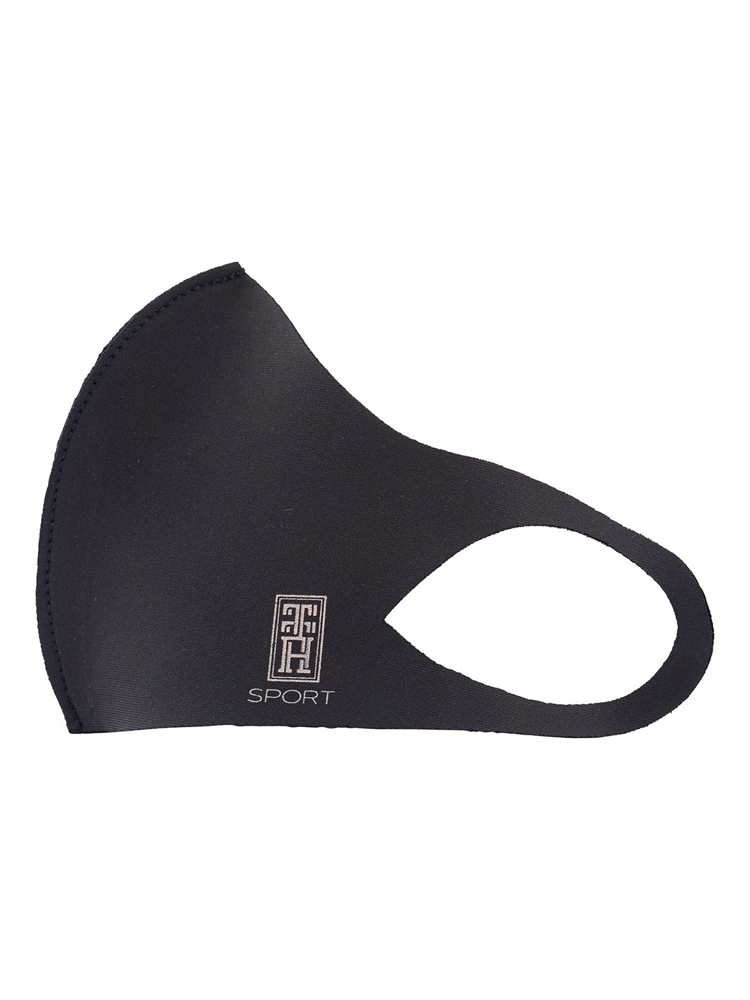 

The Tie Hub Kids Black Solid Single Ply Sports Mask
