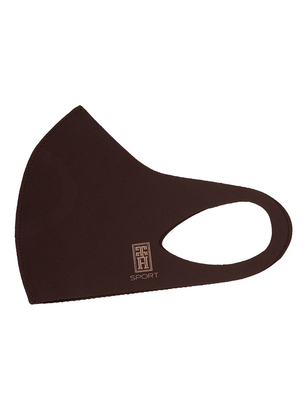 

The Tie Hub Unisex Brown Solid Single Ply Reusable Sports Outdoor Cloth Mask