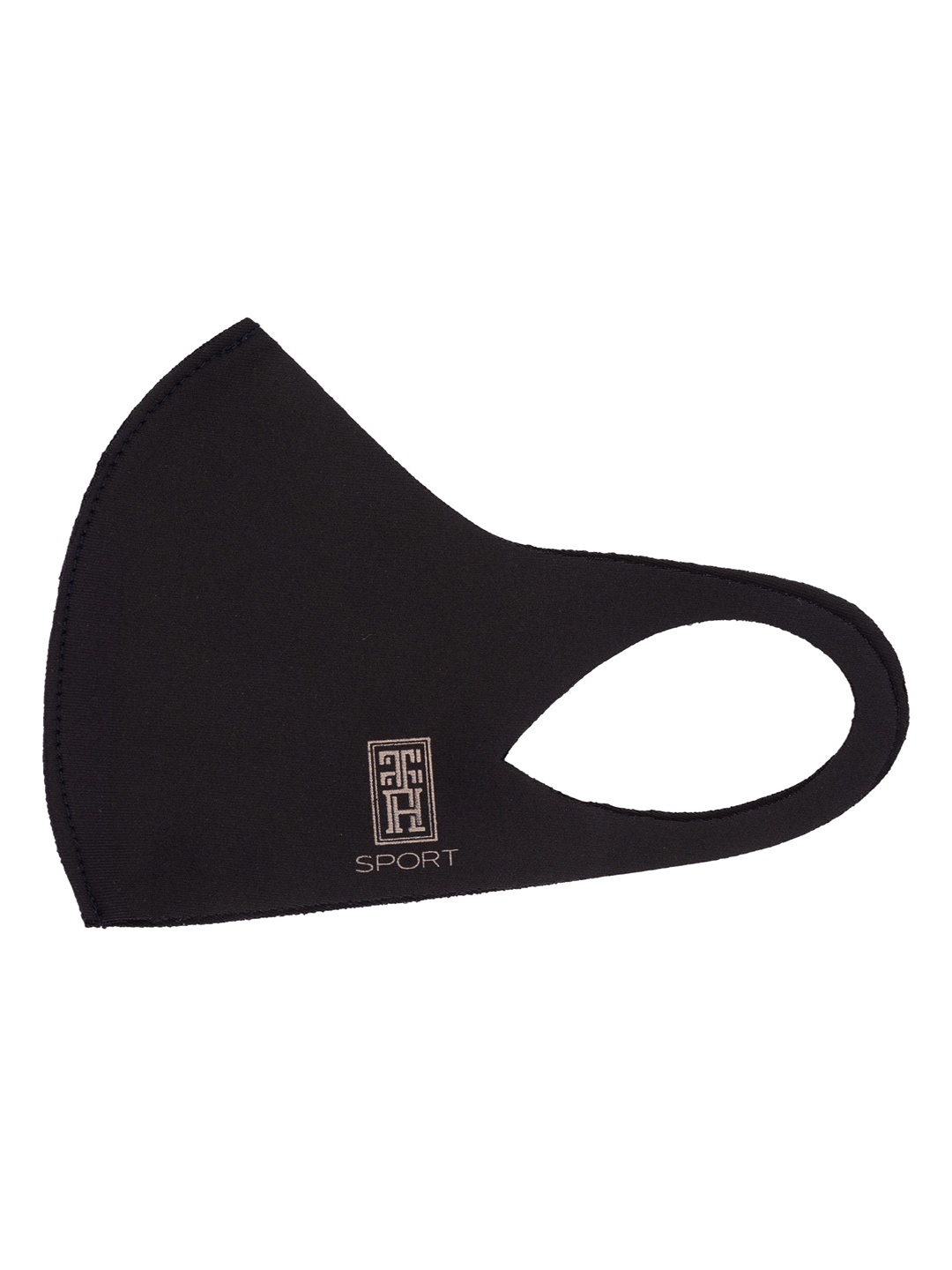 

The Tie Hub Black Solid Single Ply Outdoor Cloth Mask