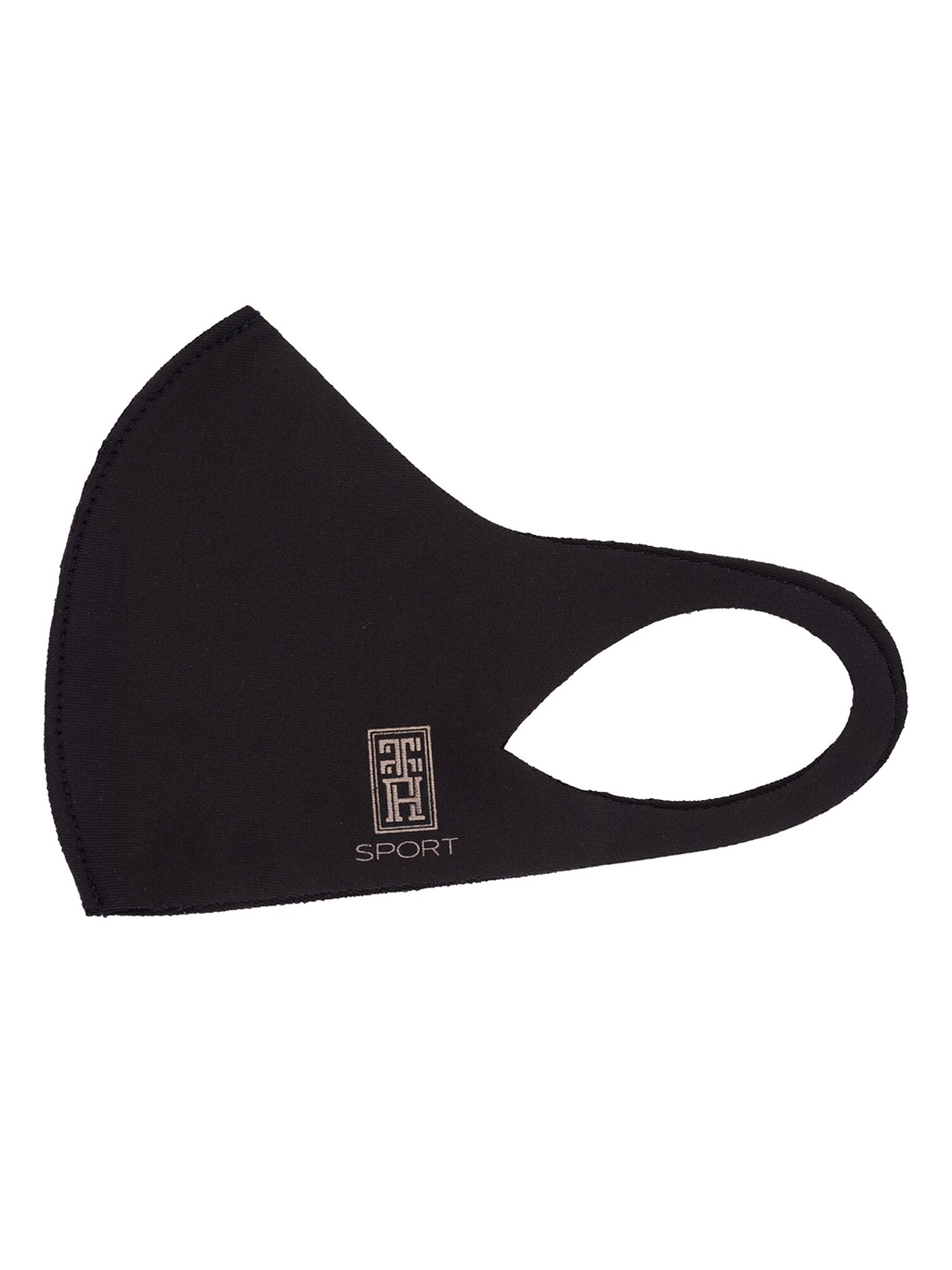 

The Tie Hub Unisex Kids Black Solid 1-Ply Reusable Neo Sports Cloth Mask