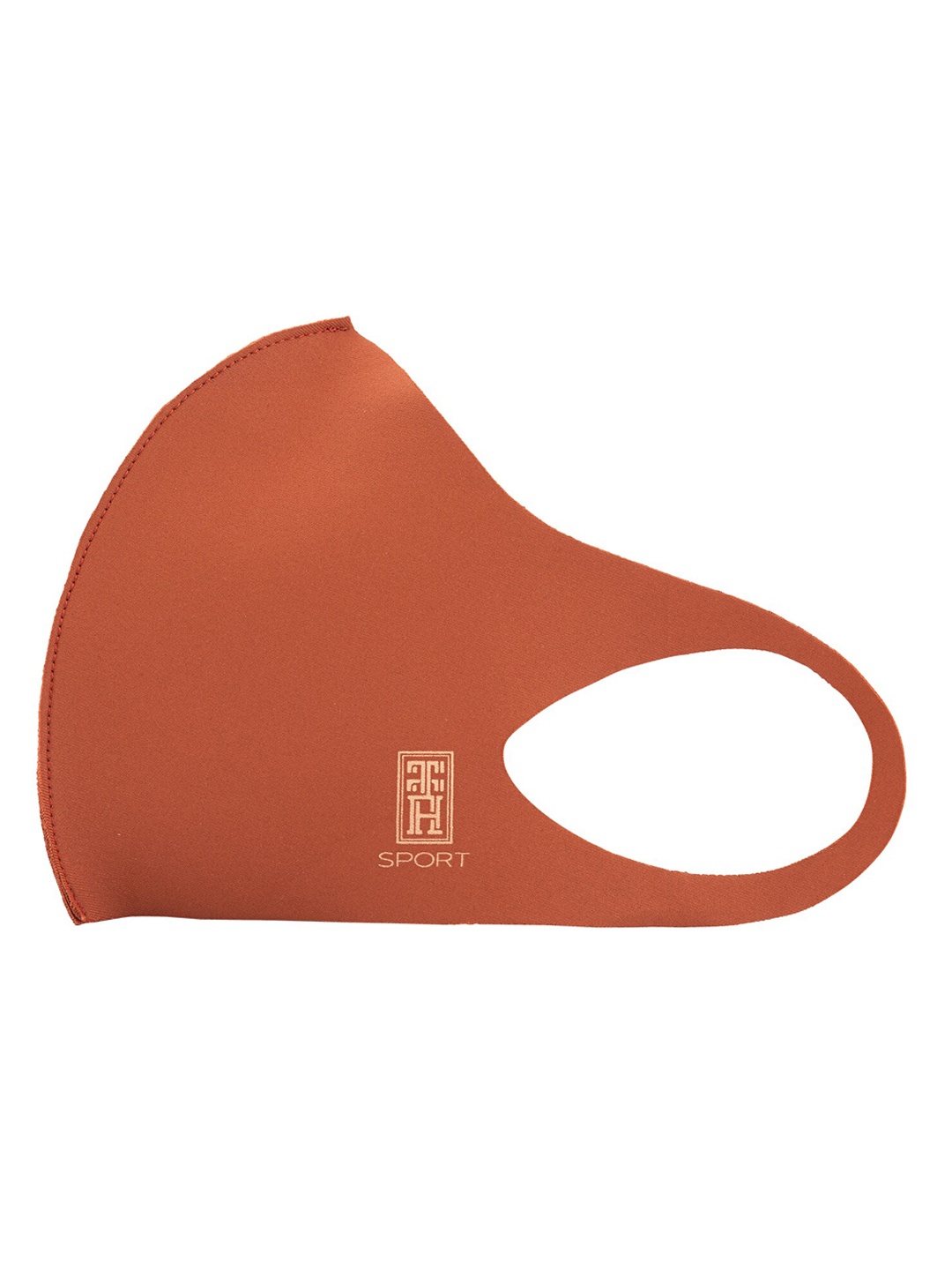 

The Tie Hub Adults Rust Solid 1 Ply Reusable Sports Outdoor Cloth Mask Large