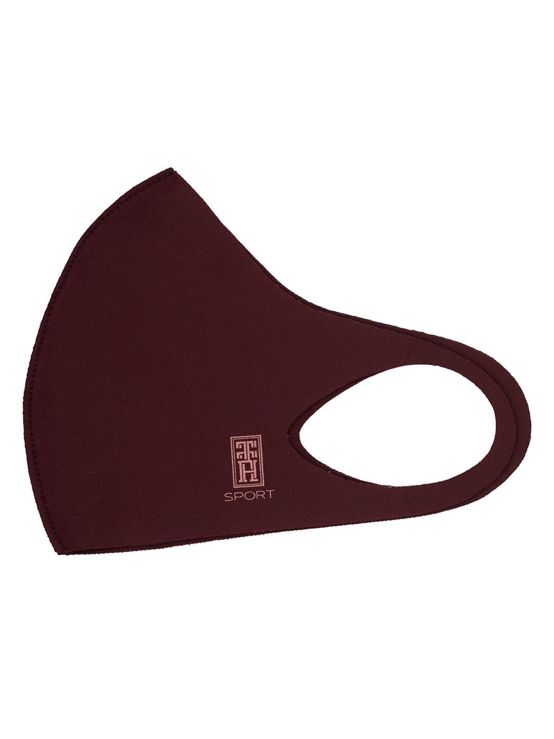 

The Tie Hub Unisex Maroon Solid Single Ply Reusable Sports Outdoor Cloth Mask