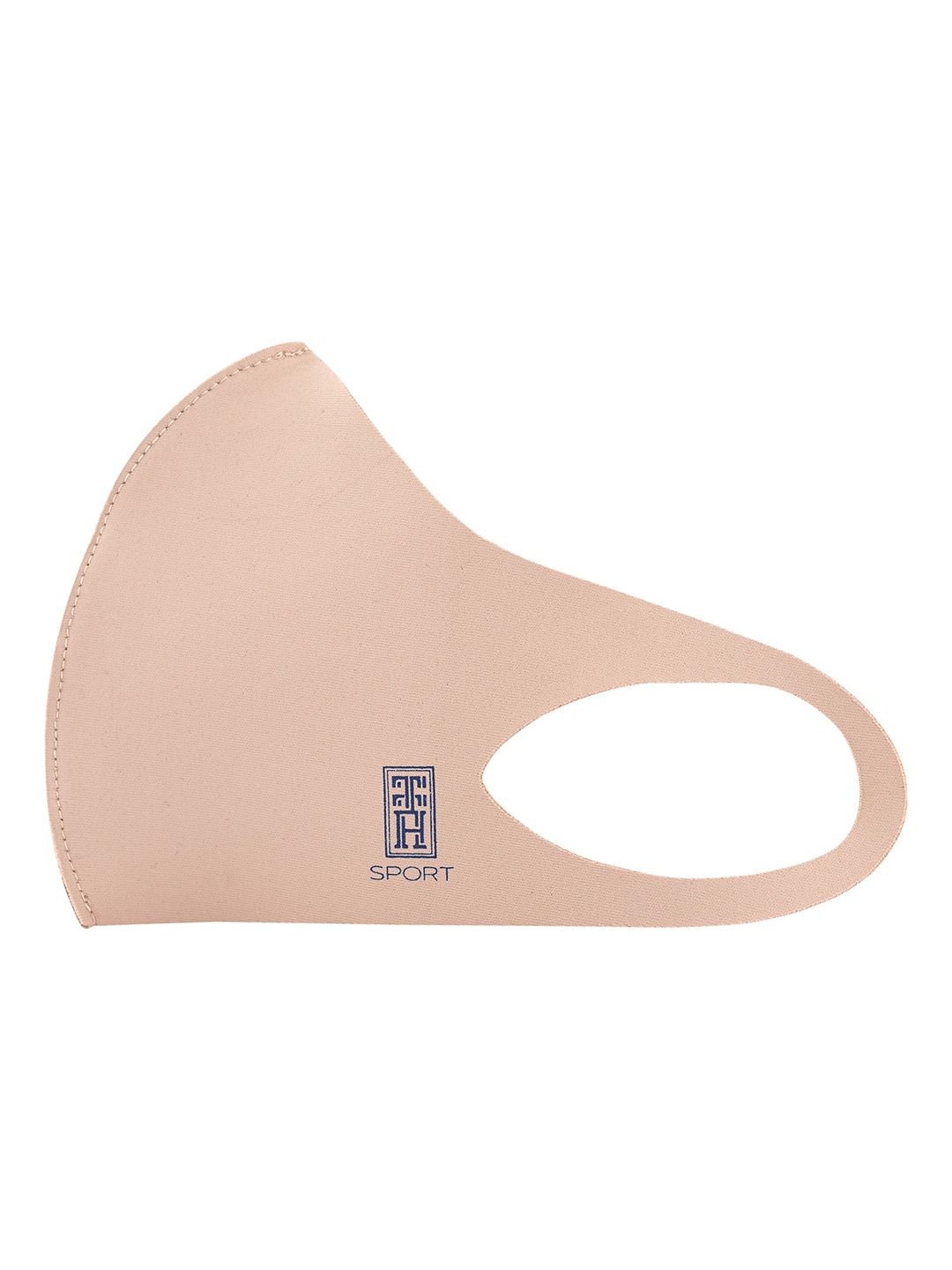 

The Tie Hub Unisex Cream-Coloured Solid Single Ply Reusable Sports Outdoor Cloth Mask