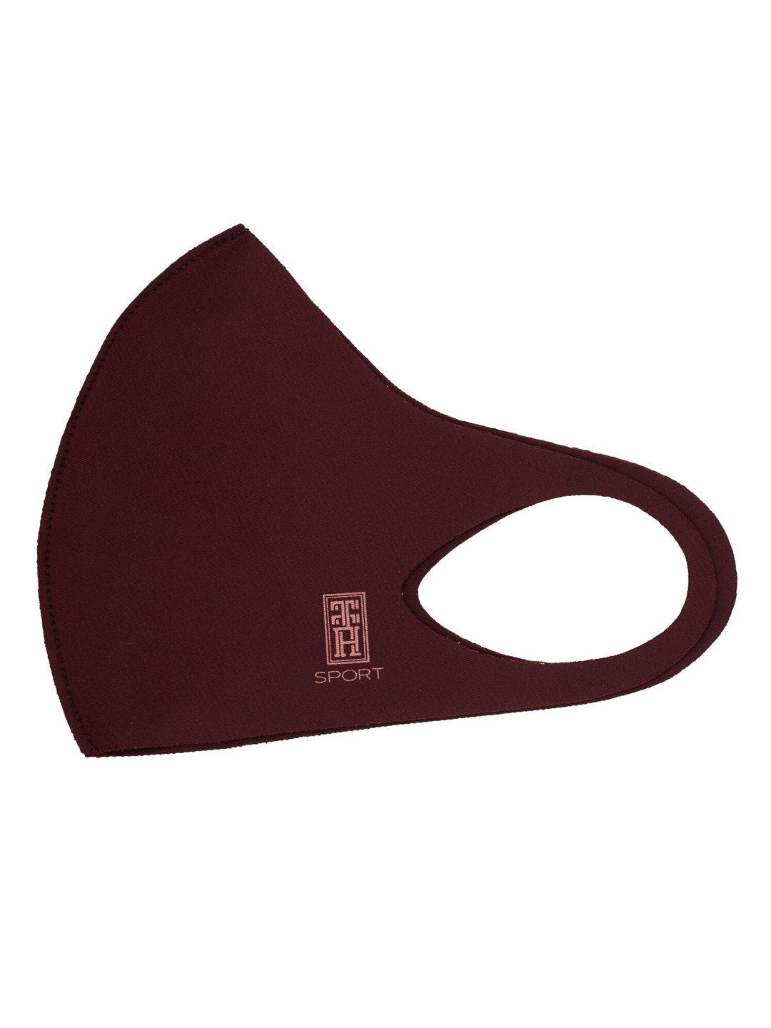 

The Tie Hub Unisex Maroon Solid Single Ply Reusable Sports Outdoor Cloth Mask