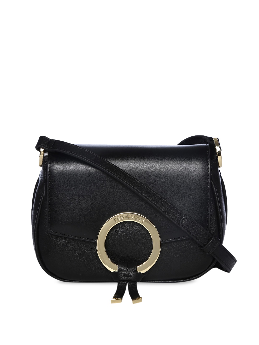 

Ted Baker Black Leather Structured Sling Bag