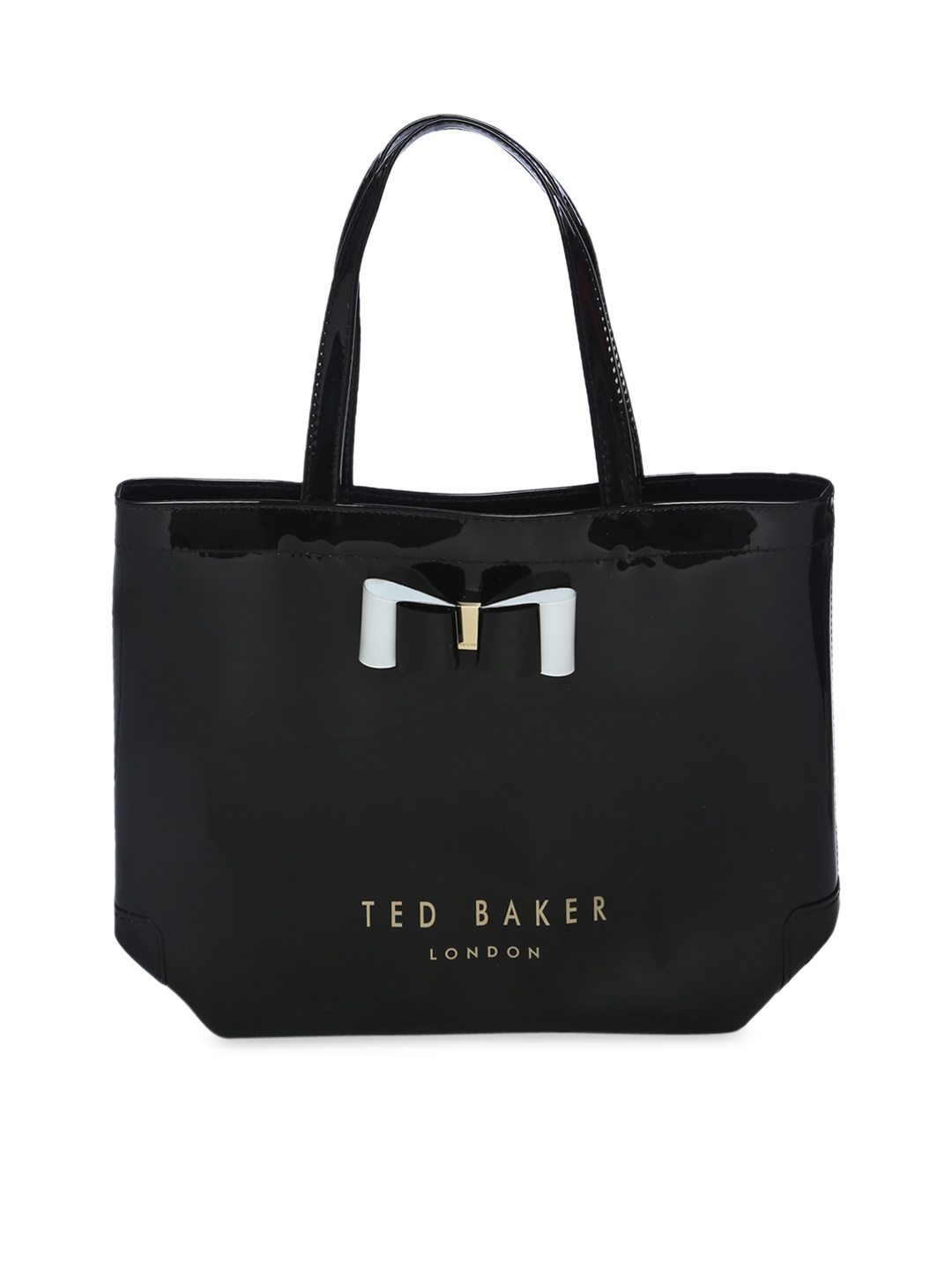 

Ted Baker Black Structured Handheld Bag with Bow Detail