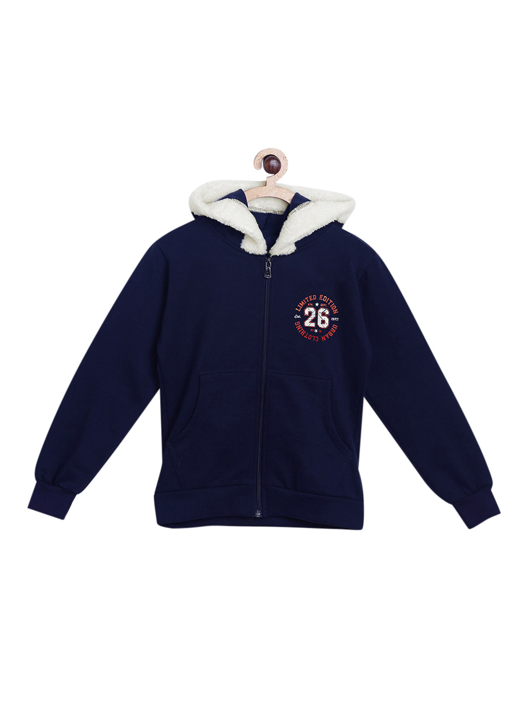 

Fashionable Boys Navy Blue Hooded Sweatshirt