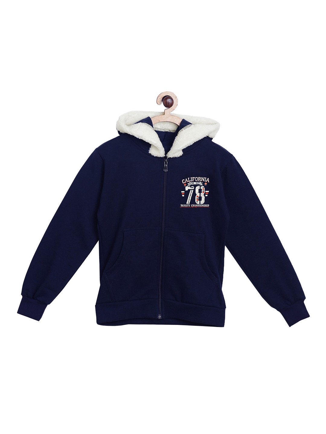 

Fashionable Boys Navy Blue Hooded Sweatshirt