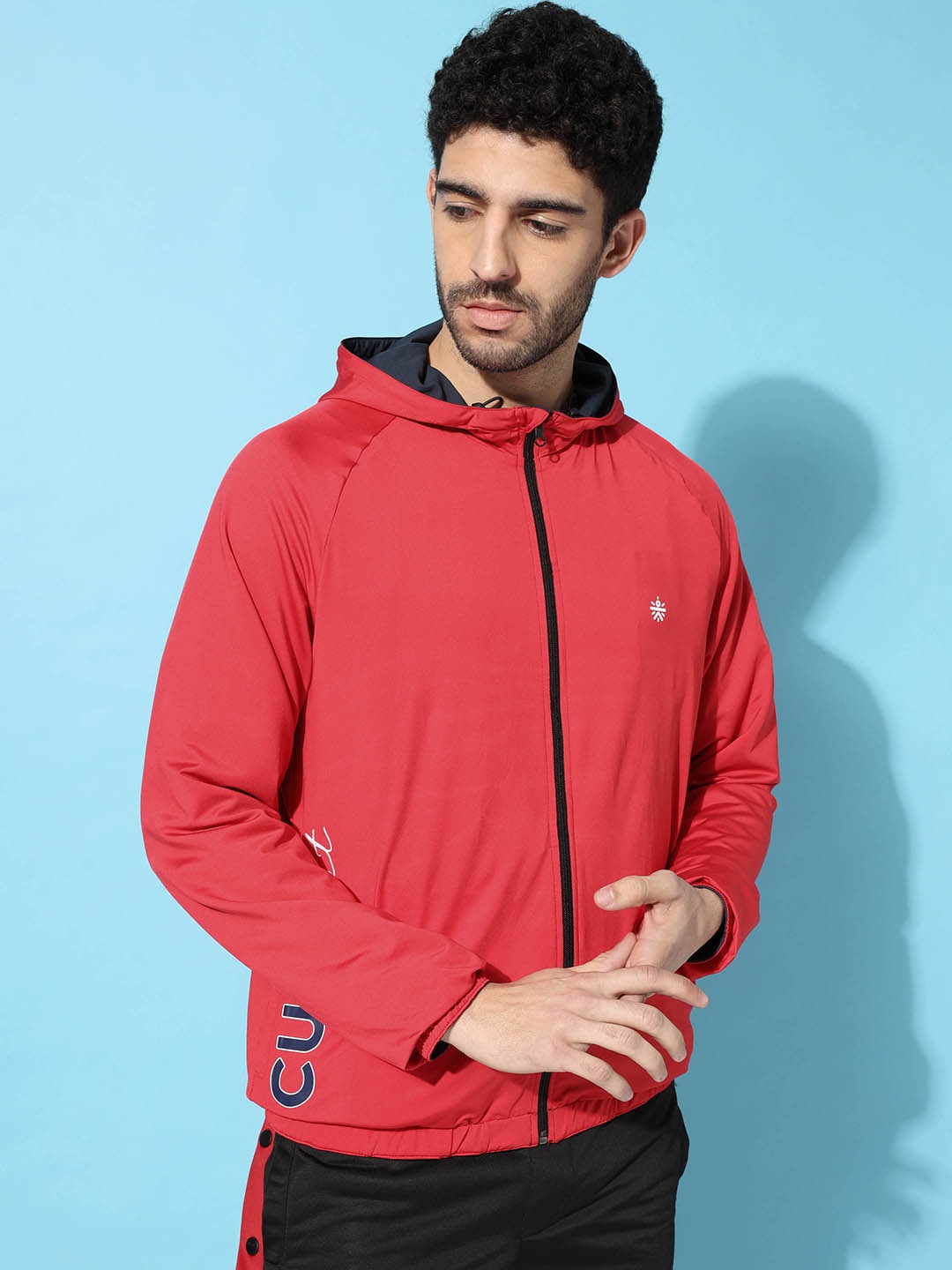 

Cultsport Men Red Navy Blue Reversible Sporty Jacket