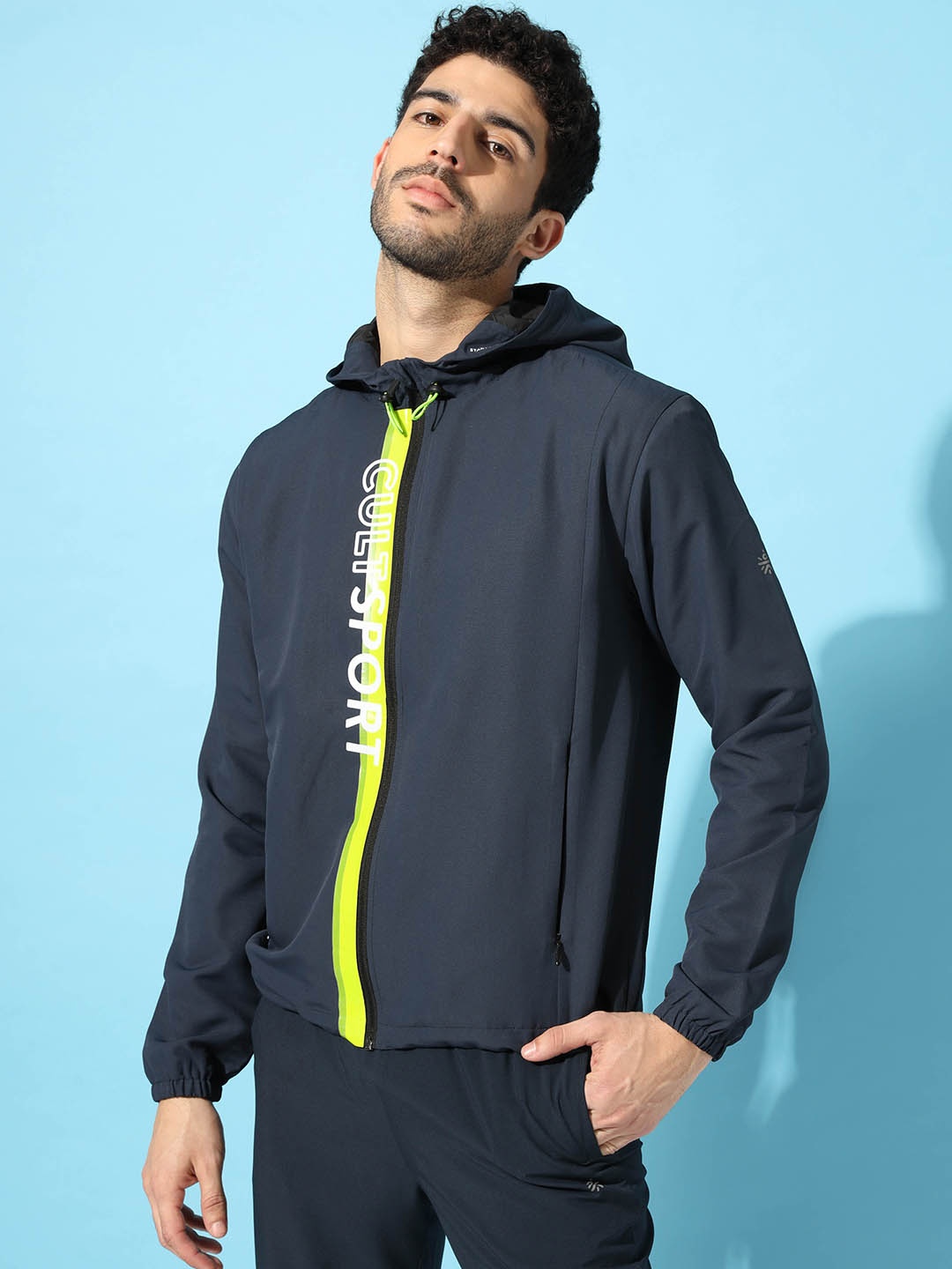

Cultsport Men Navy Blue Lightweight Sporty Jacket