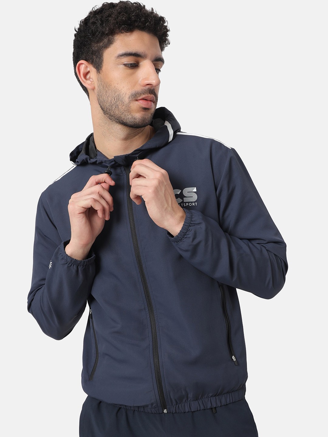 

Cultsport Men Navy Blue JacTEC Sports Jacket