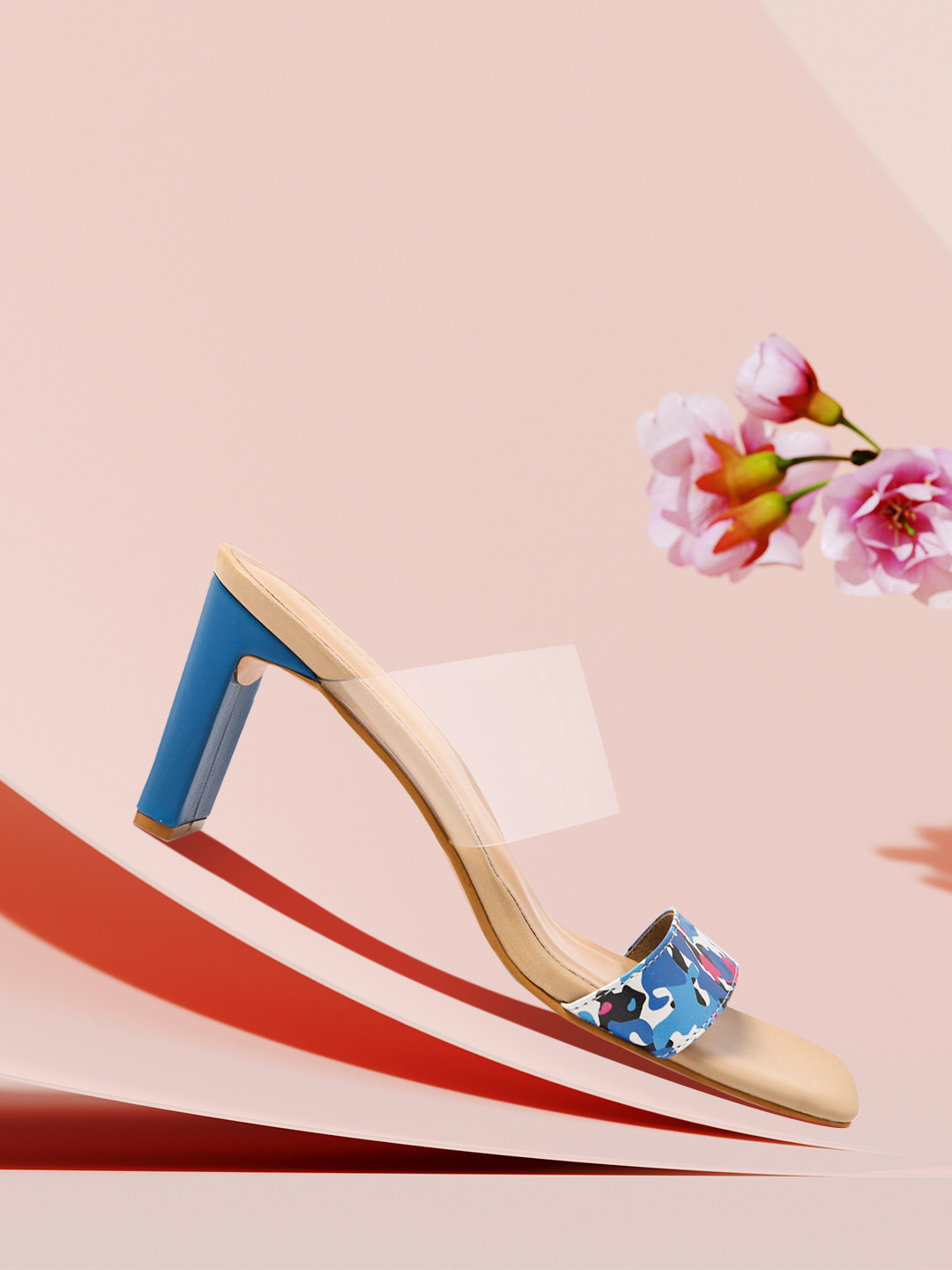 

FOREVER 21 Blue PU Block Sandals