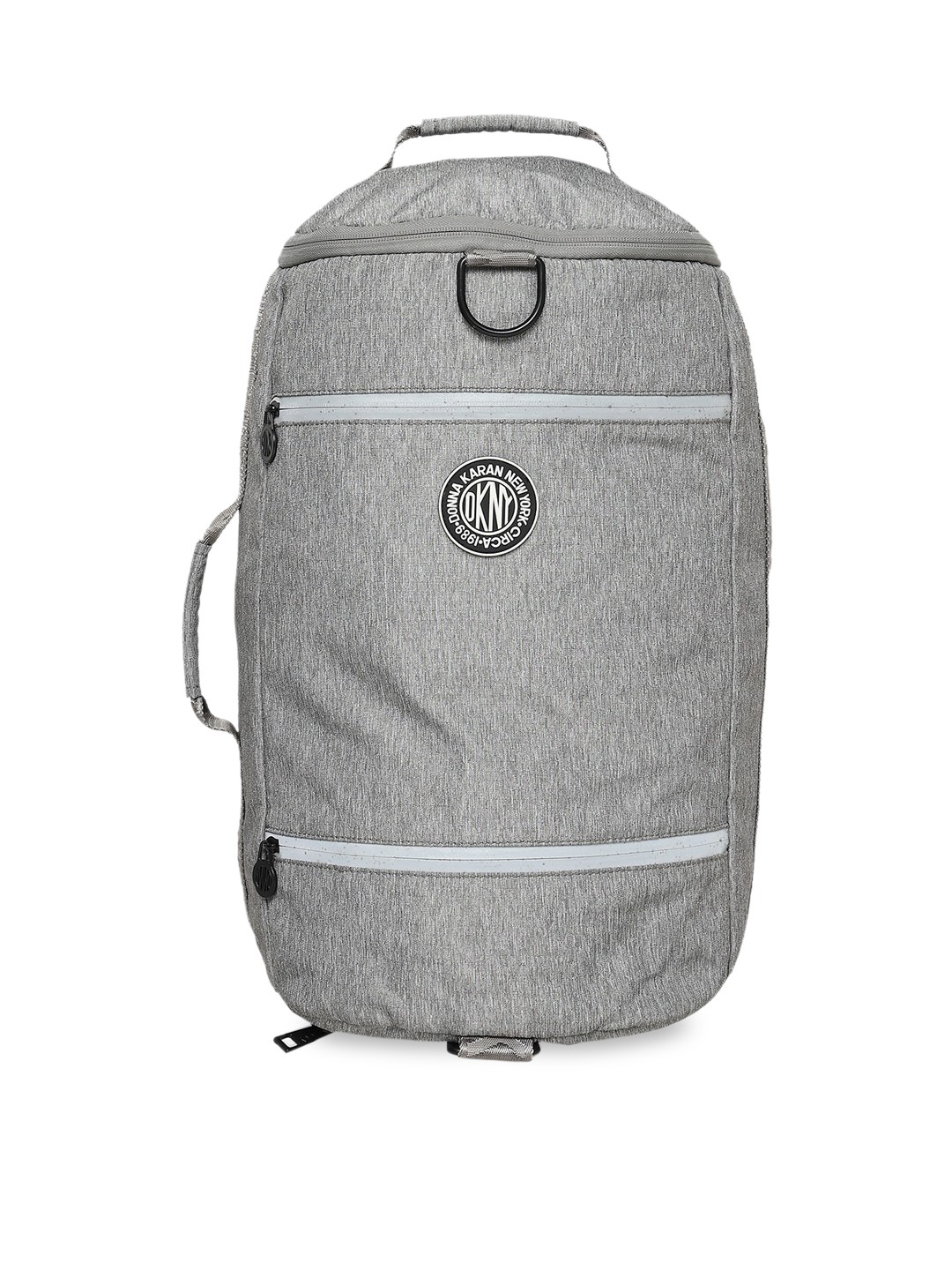 

DKNY Unisex Grey Solid Polyester Duffel Bag