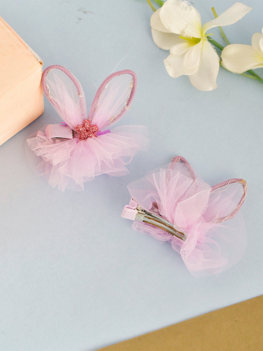 

Silvermerc Designs Girls Set of 2 Purple & Pink Lace Alligator Hair Clip