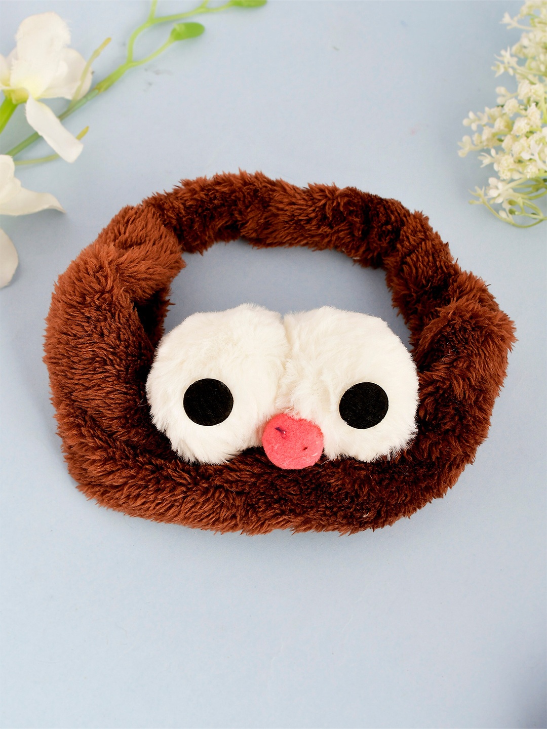 

Silvermerc Designs Women Brown & Cream-Coloured Fur Hairband