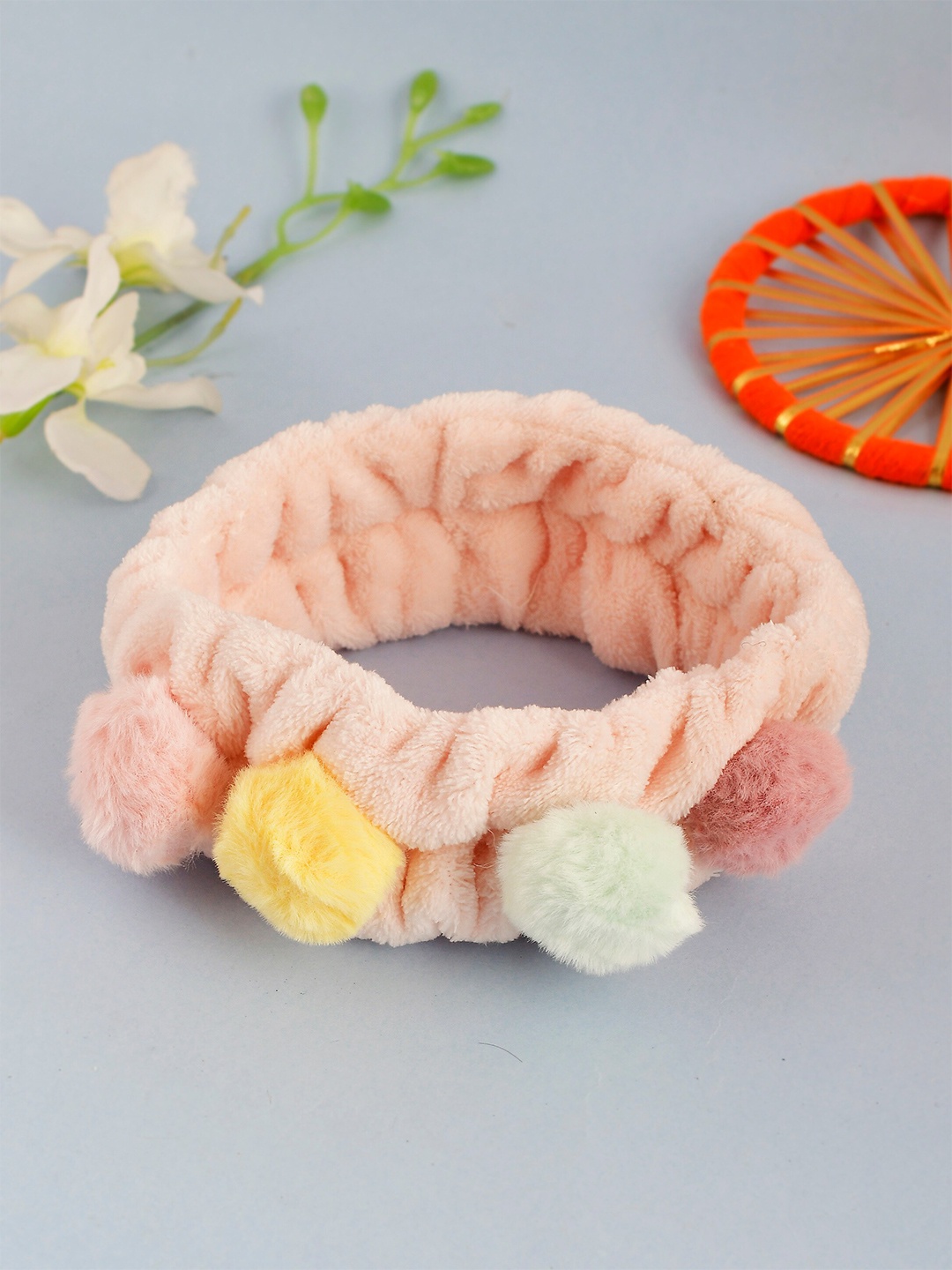 

Silvermerc Designs Girls Pink & Yellow Fur Hairband