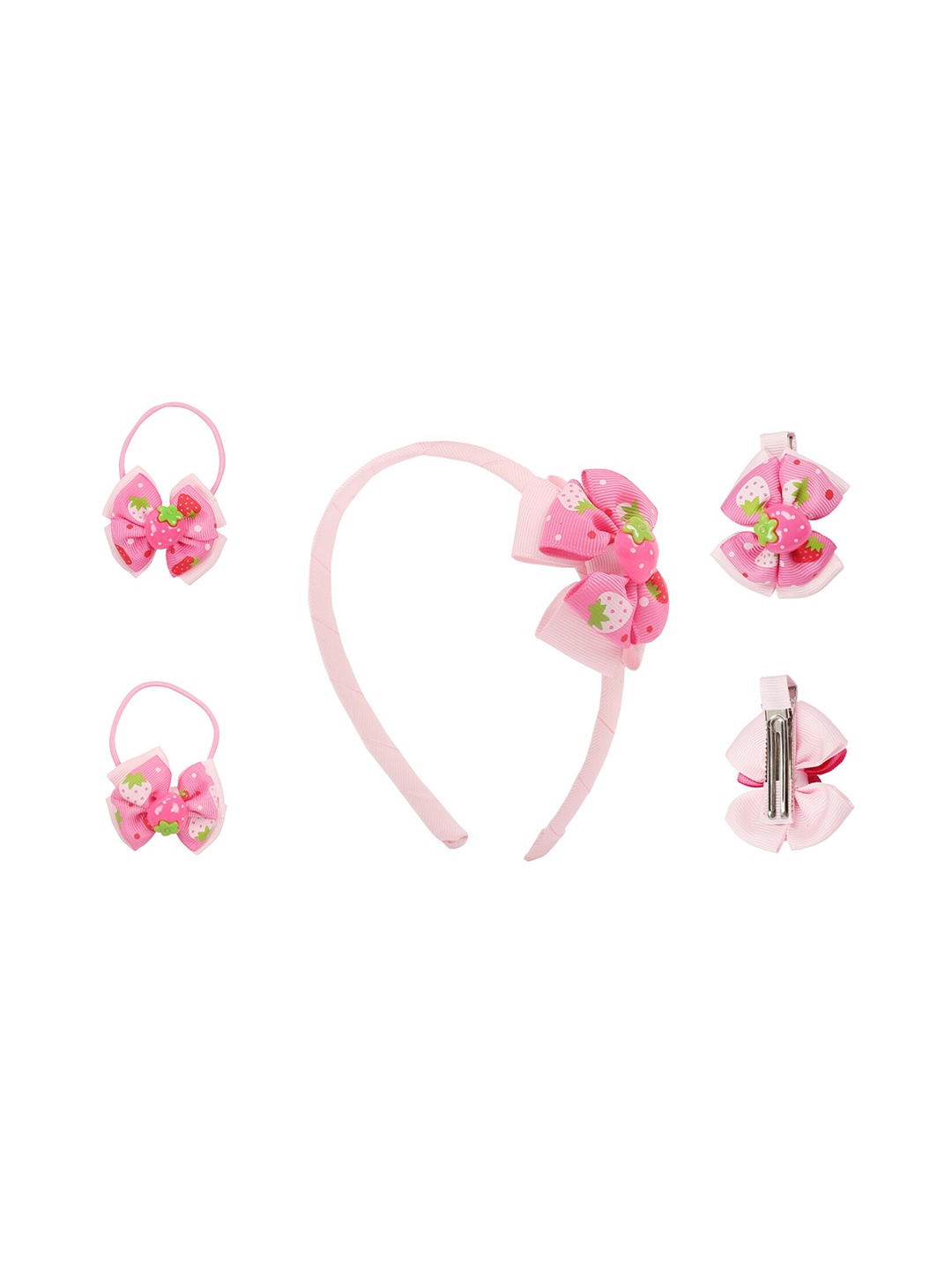 

Baby Moo Set Of 5 Pink Strawberry Headbands