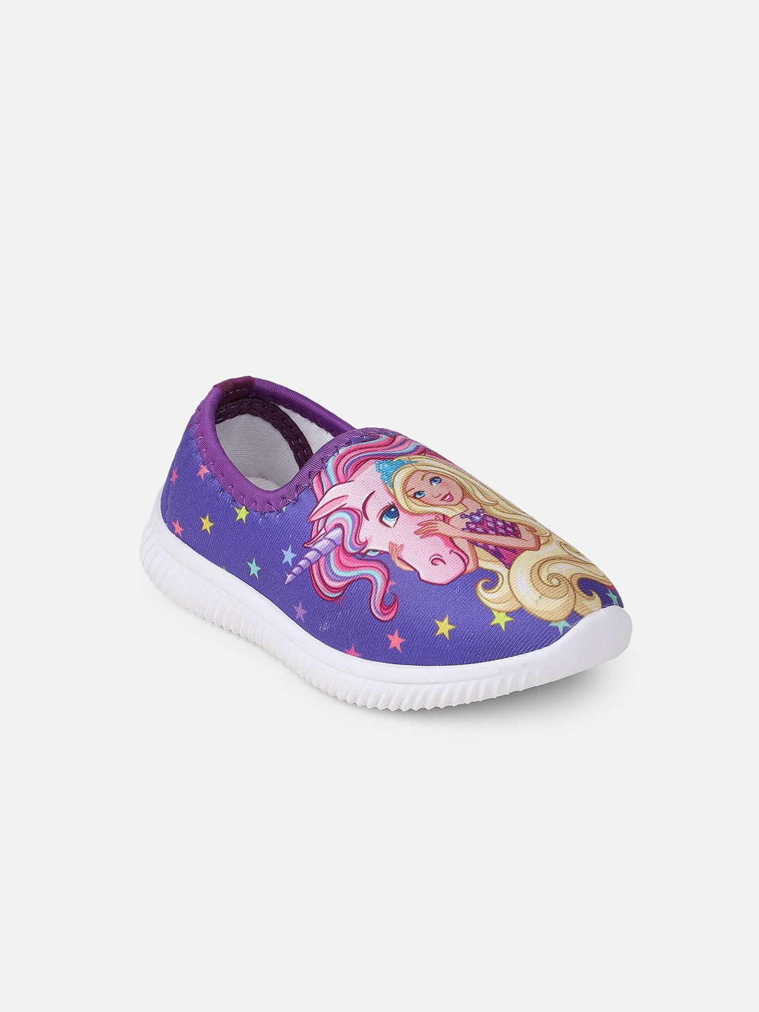 

Kids Ville Girls Purple Barbie Printed Slip-On Sneakers