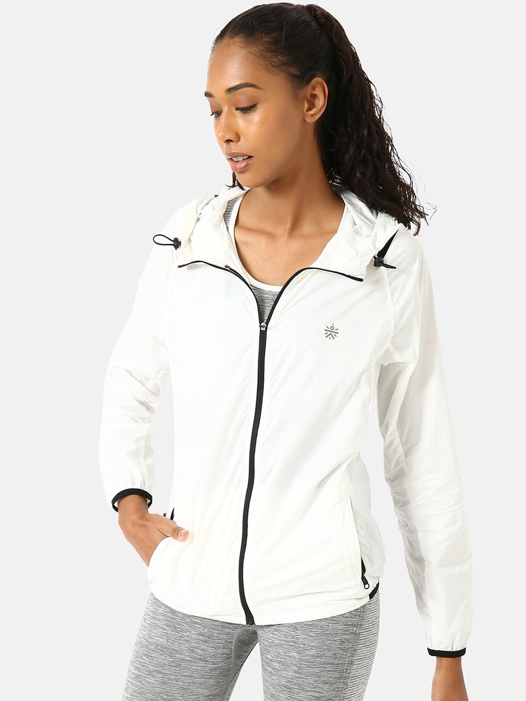 

CULT Women White Lightweight Sporty Jacket