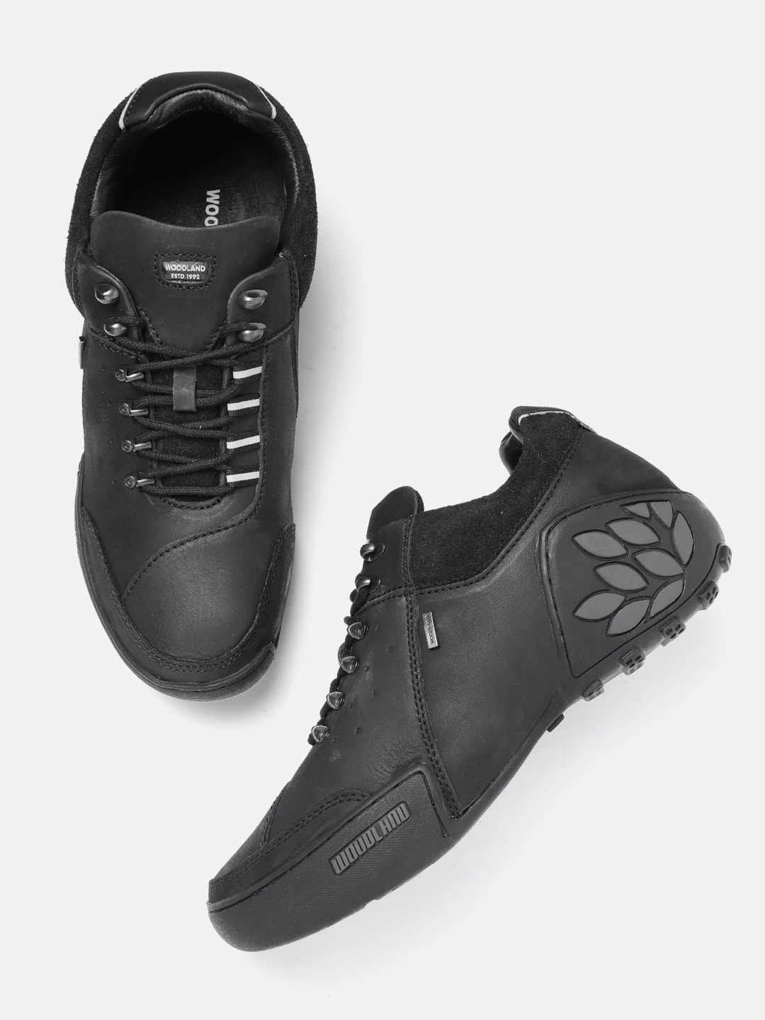 

Woodland Men Black Solid Nubuck Sneakers