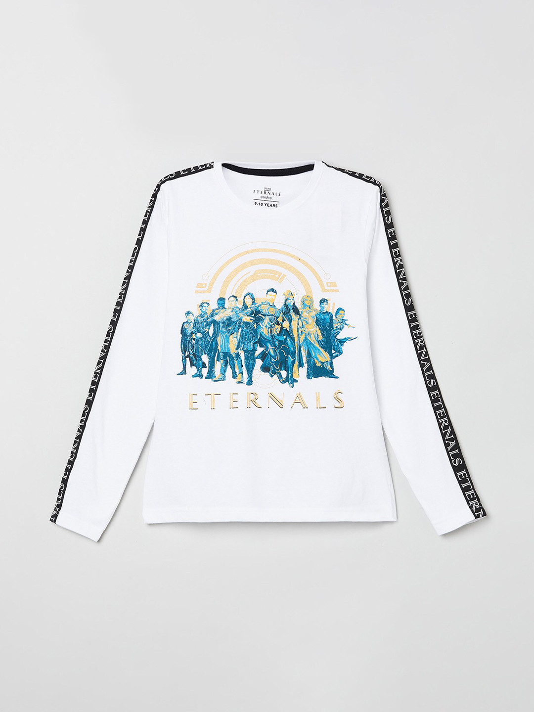 

max Boys White Printed T-shirt