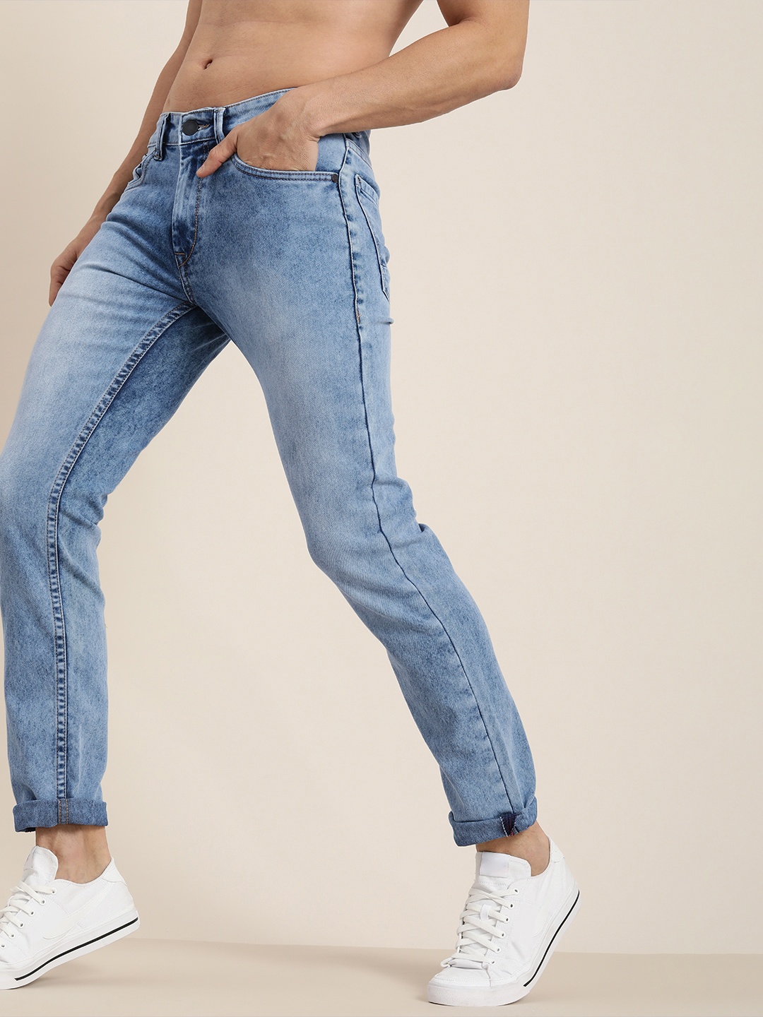

Moda Rapido Men Blue Slim Fit Heavy Fade Stretchable Jeans