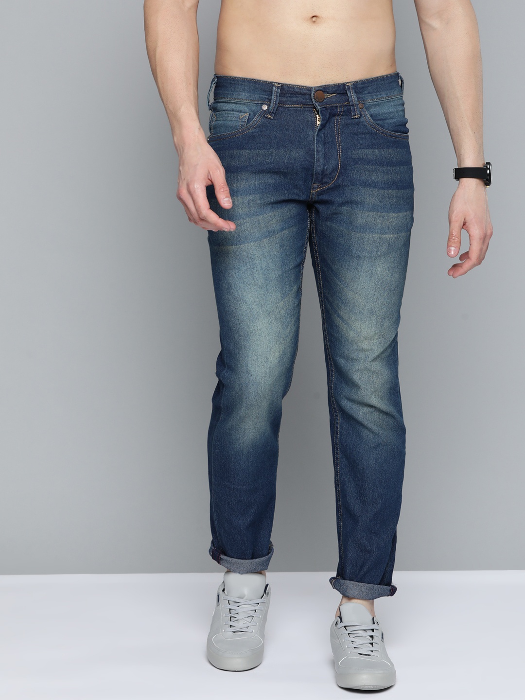 

HERE&NOW Men Blue Slim Fit Light Fade Stretchable Jeans