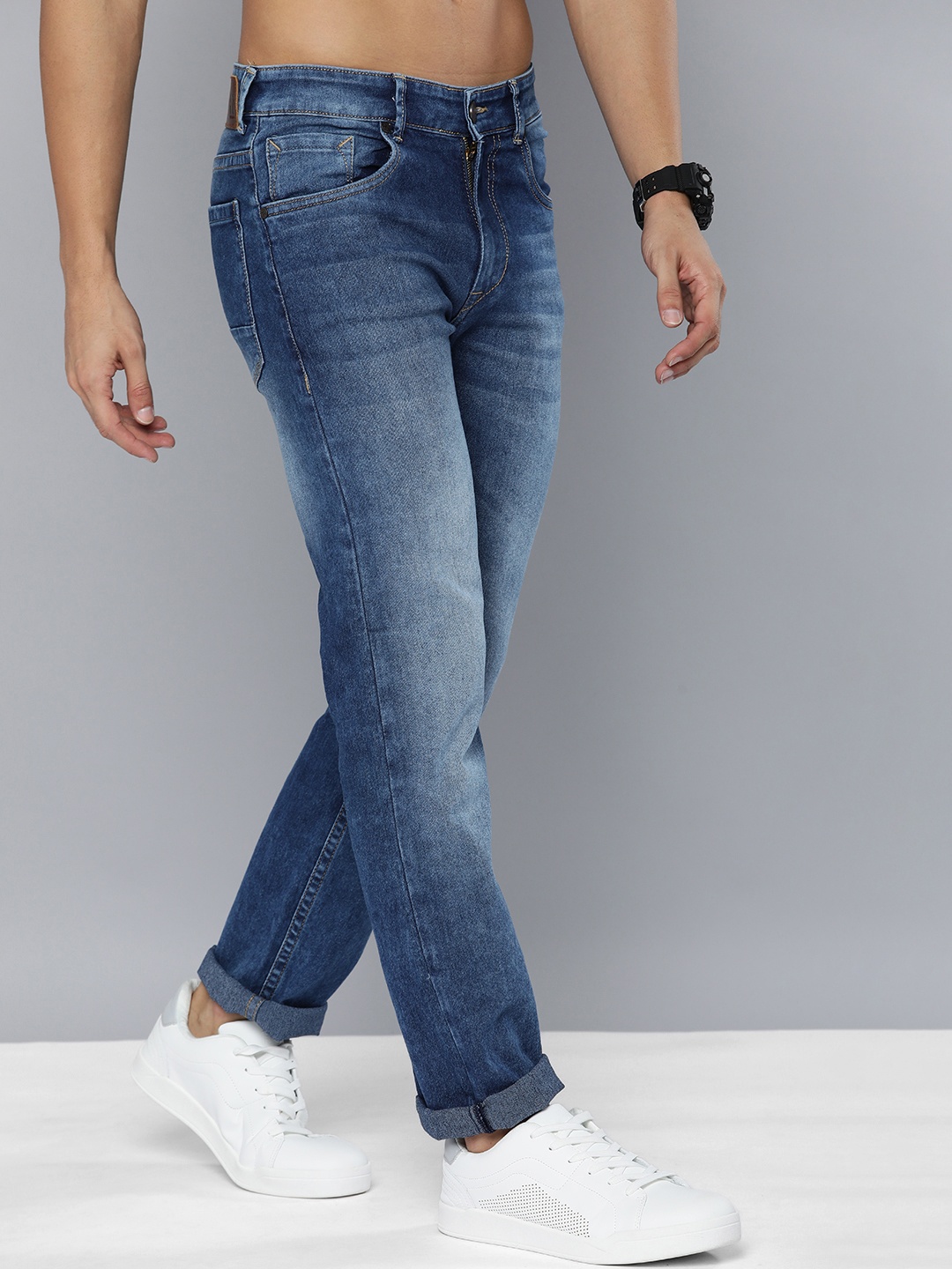 

HERE&NOW Men Blue Slim Fit Light Fade Stretchable Jeans