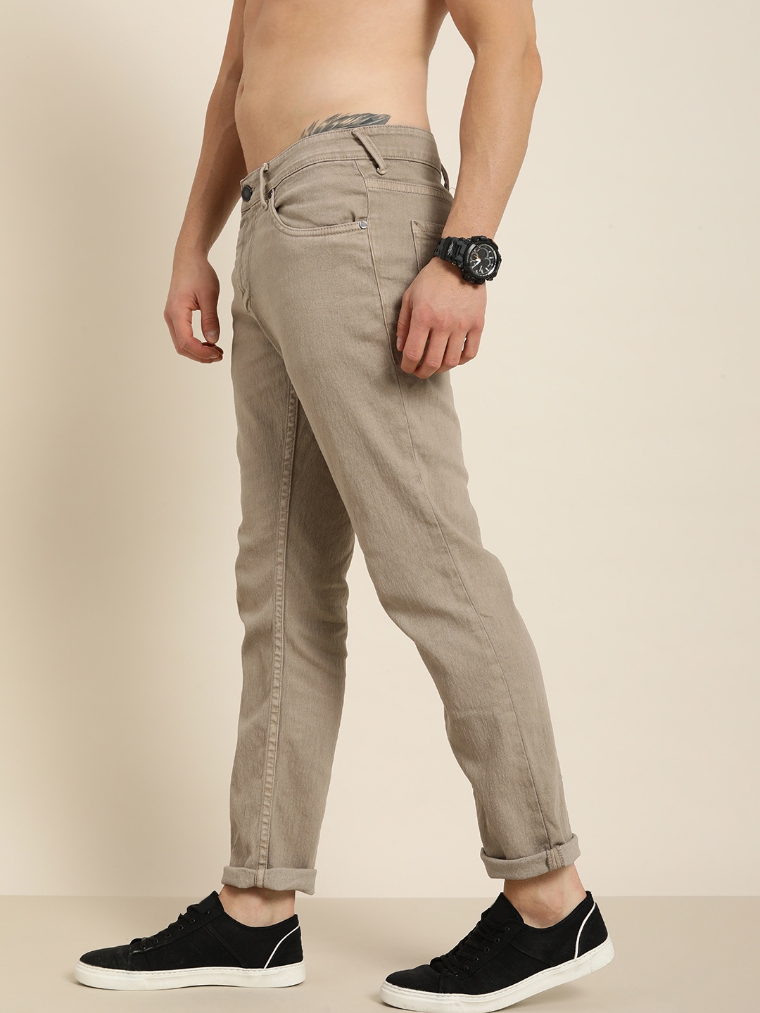 

Moda Rapido Men Camel Brown Slim Fit Mid Rise Stretchable Jeans