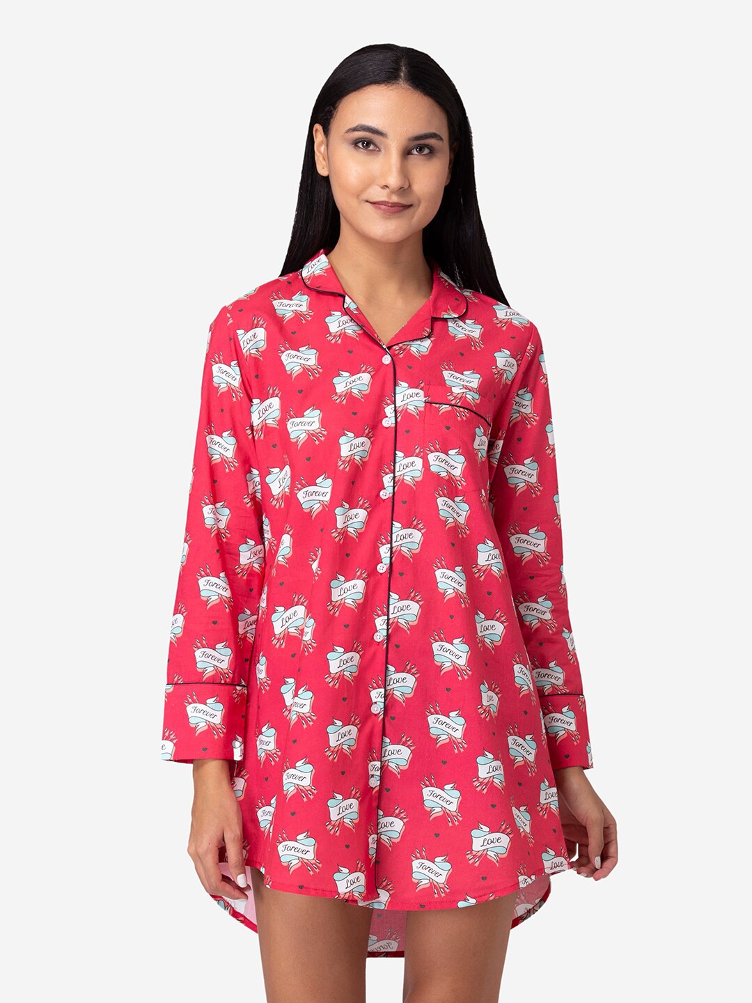 

Fluffalump Pink Printed Nightdress
