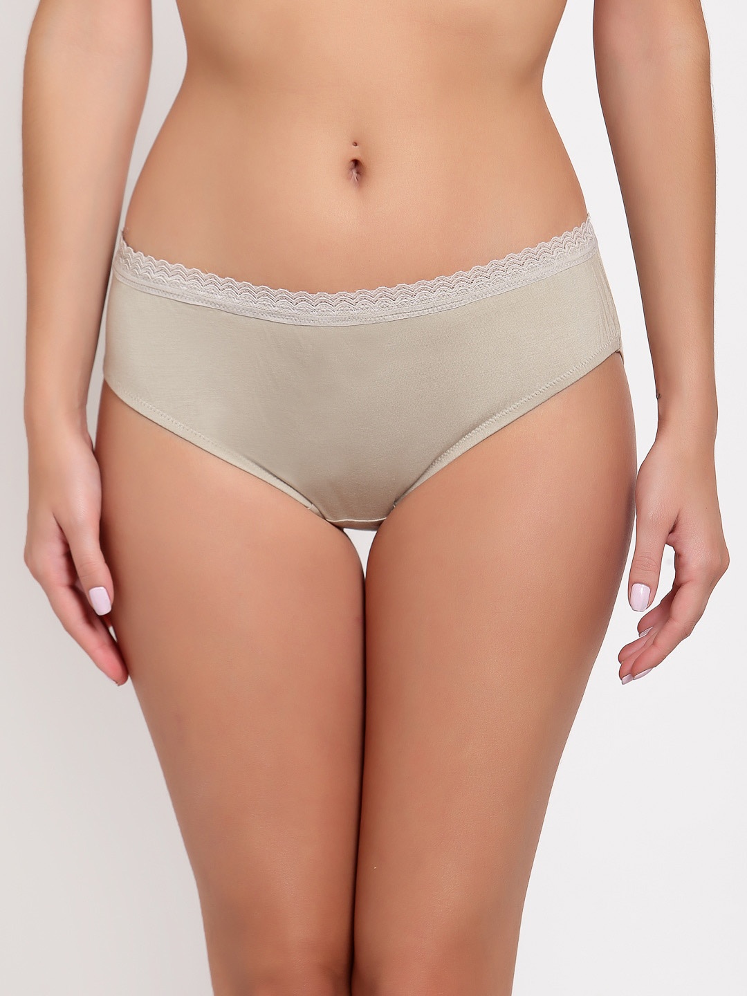 

Prag & Co Women Grey Solid Briefs AP2003MOG