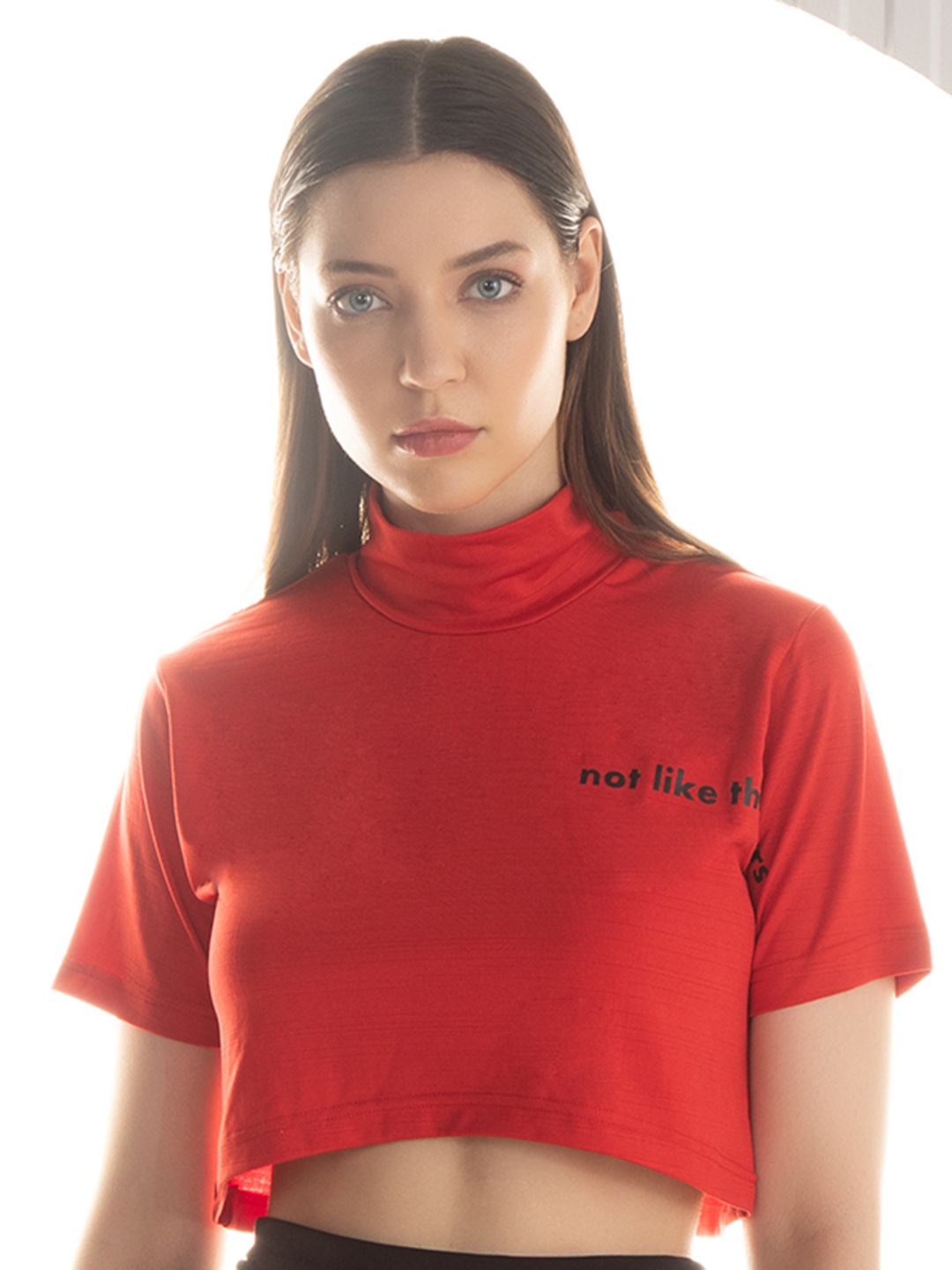 

Clovia Red Regular Crop Top