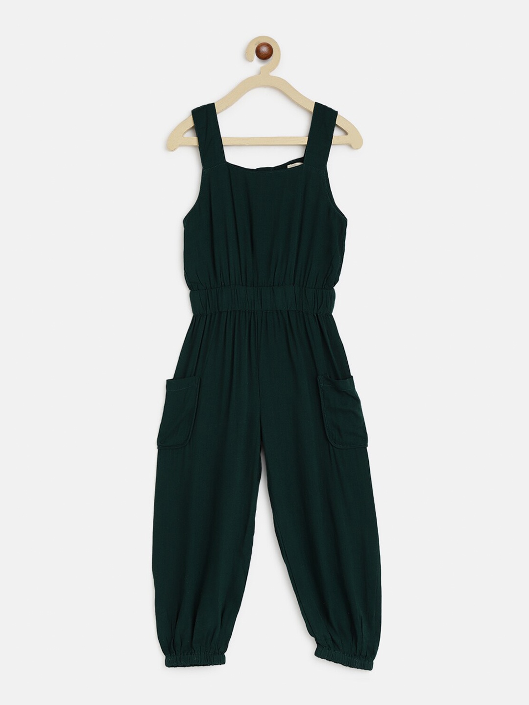 

am ma Kids Green Basic Jumpsuit