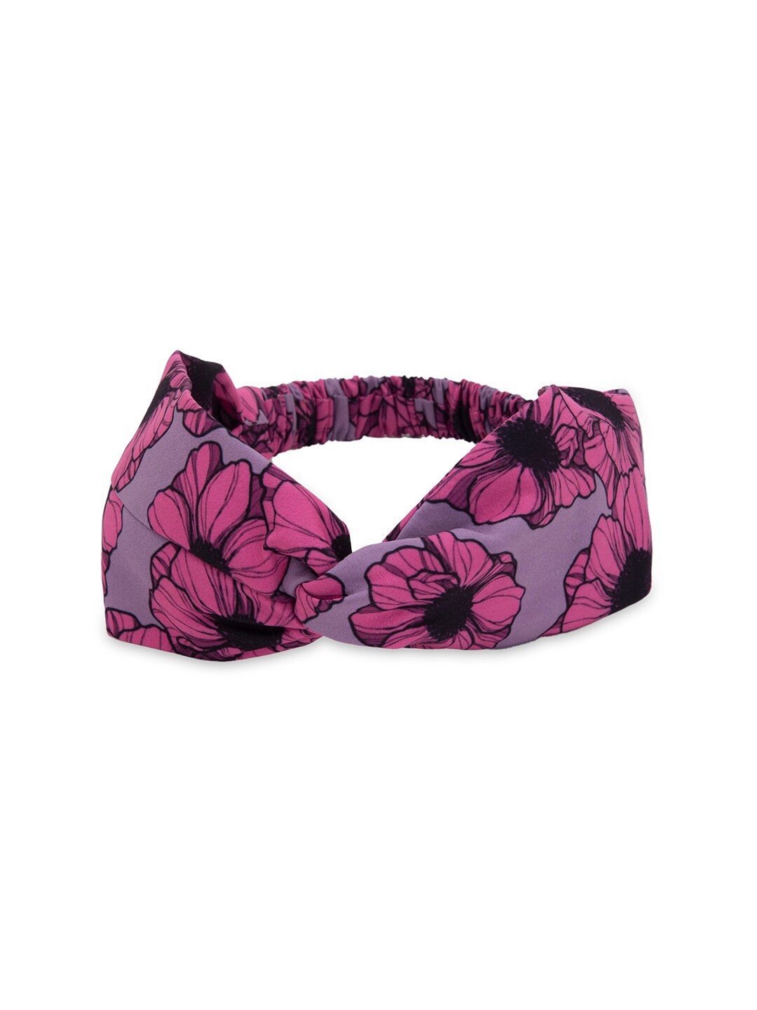 

DEEBACO Women Purple Floral Printed Elasticated Hairband